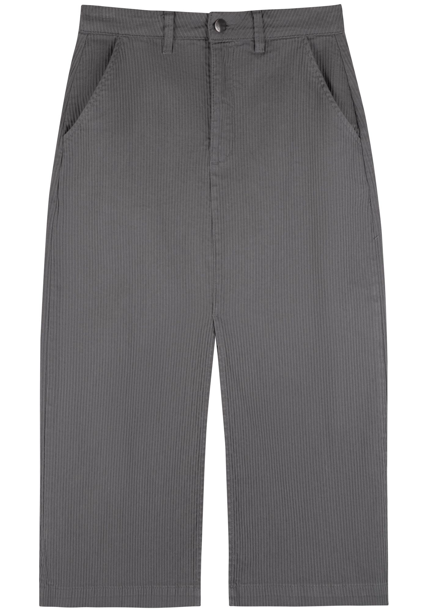 Saia Midi Cotel&ecirc; Com Fenda Frontal Em Sarja, , large.