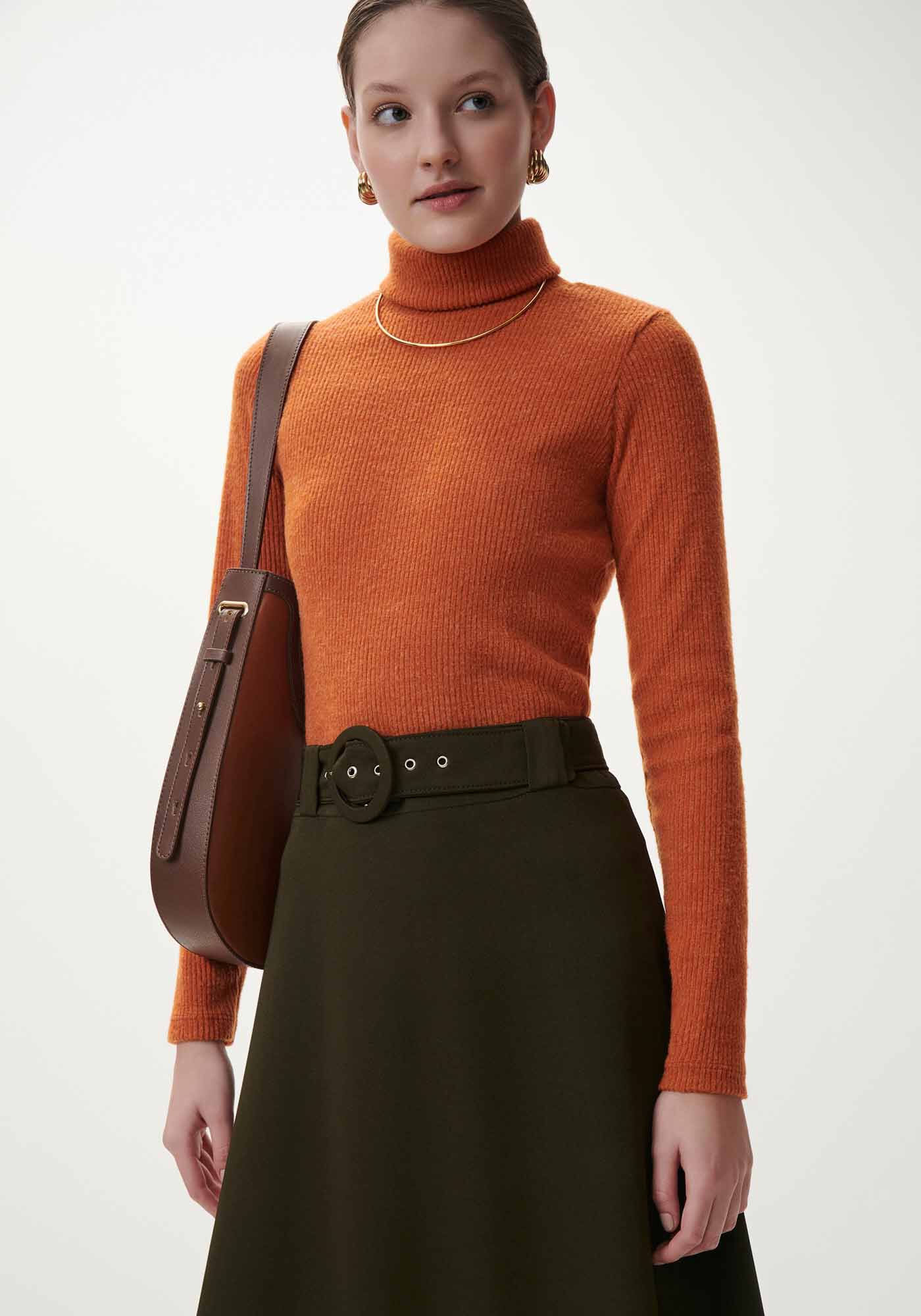 Saia Longa Evas&ecirc; Alfaiataria com Cinto, , large.