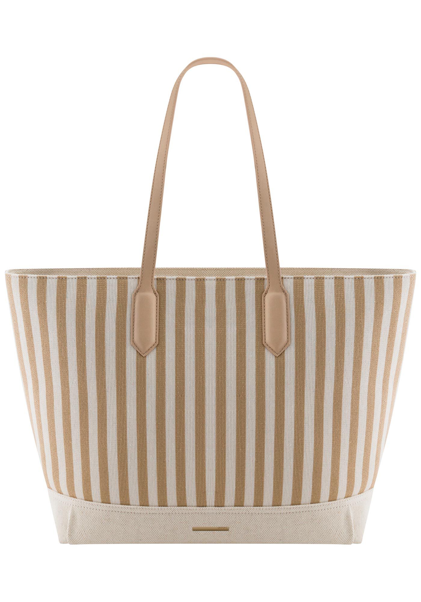 Bolsa Beachwear em Tecido Sarjado Listrada Grande, , large.