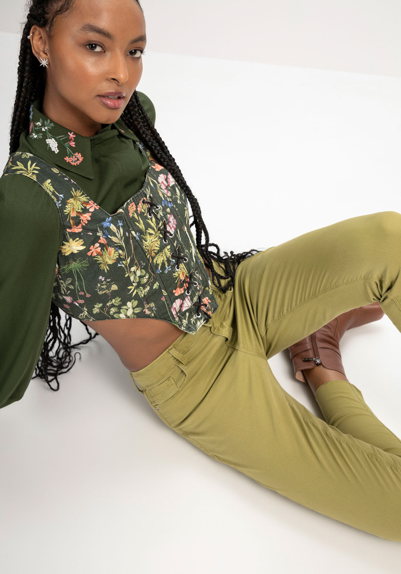 Cal&ccedil;a Sarja Skinny Cropped com Cintura Super Alta, , large.