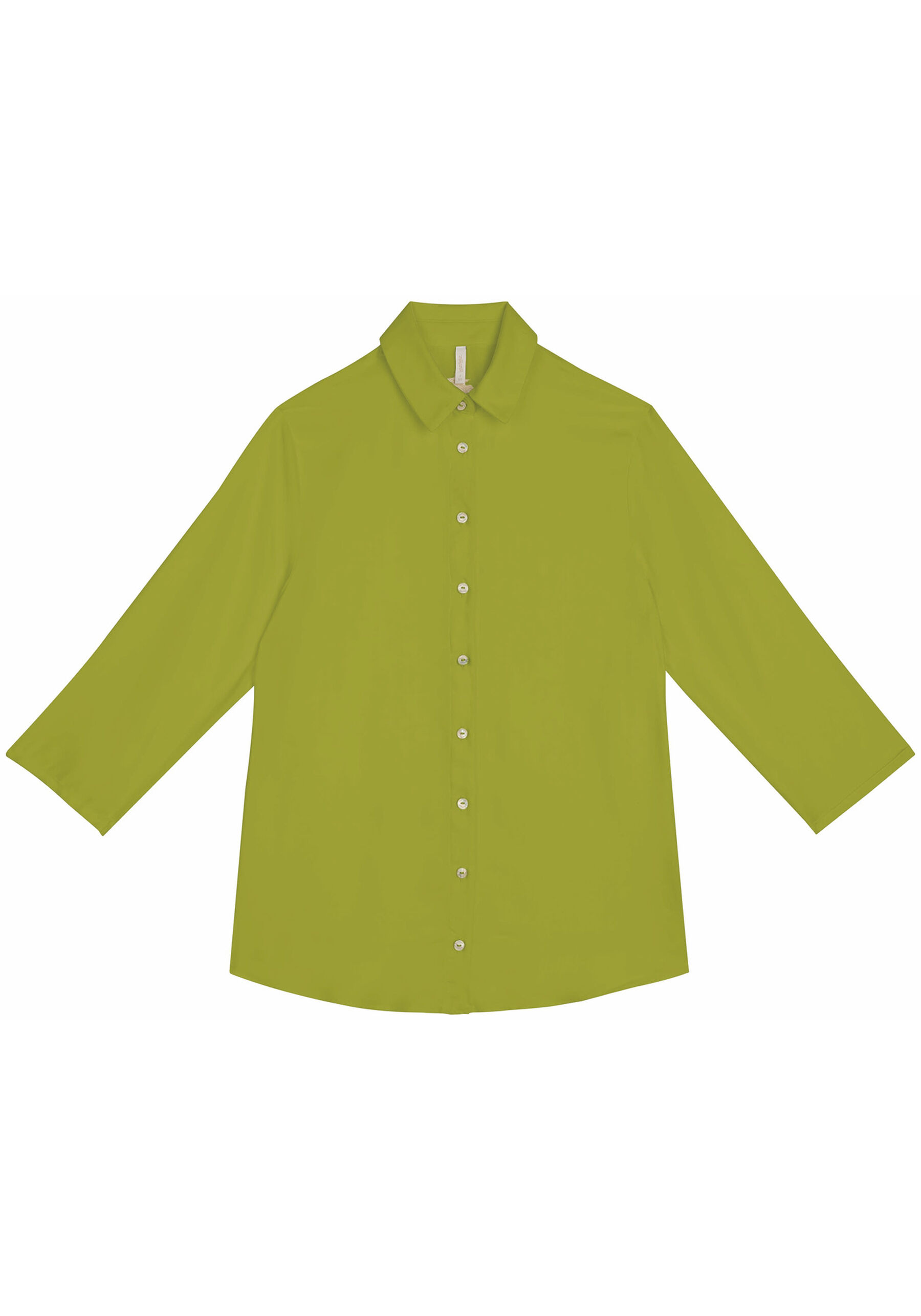 Camisa Alfaiataria em Viscose com Manga 3/4, . Camisa Alfaiataria em Viscose com Manga 3/4, , large.