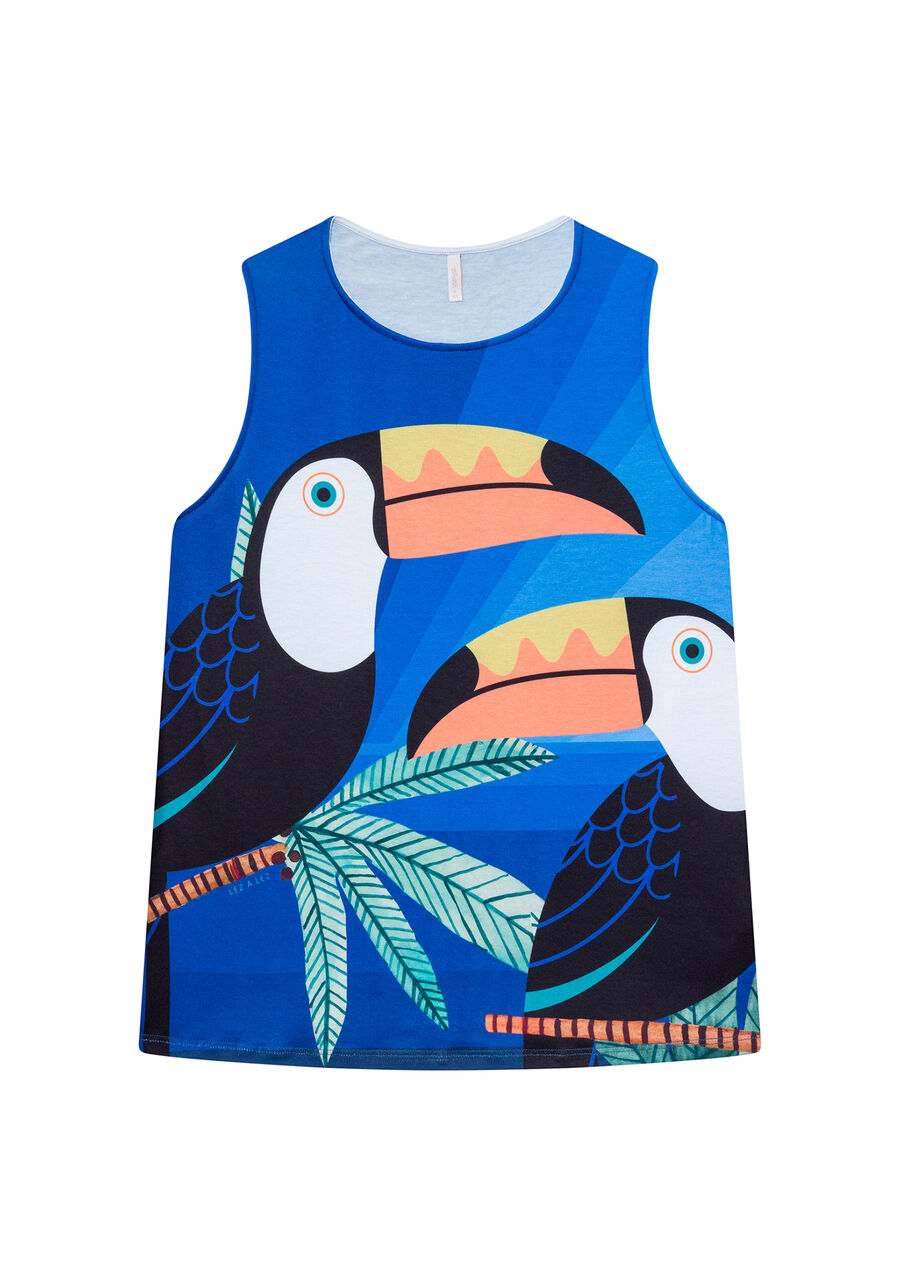 Blusa sem Mangas Estampa, . Blusa sem Mangas Estampa, , large.