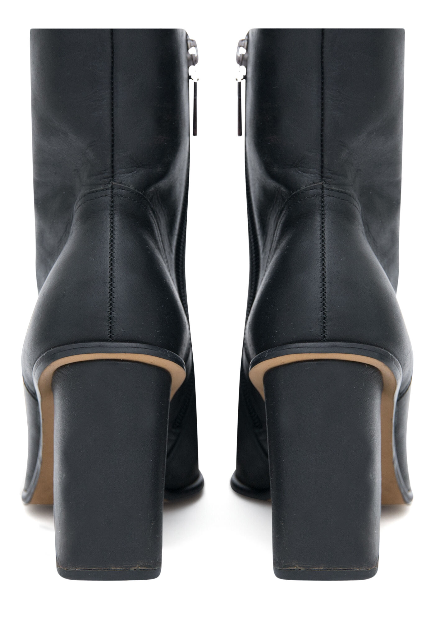 Bota Salto M&eacute;dio Bloco com Bico Quadrado, PRETO REATIVO, large.