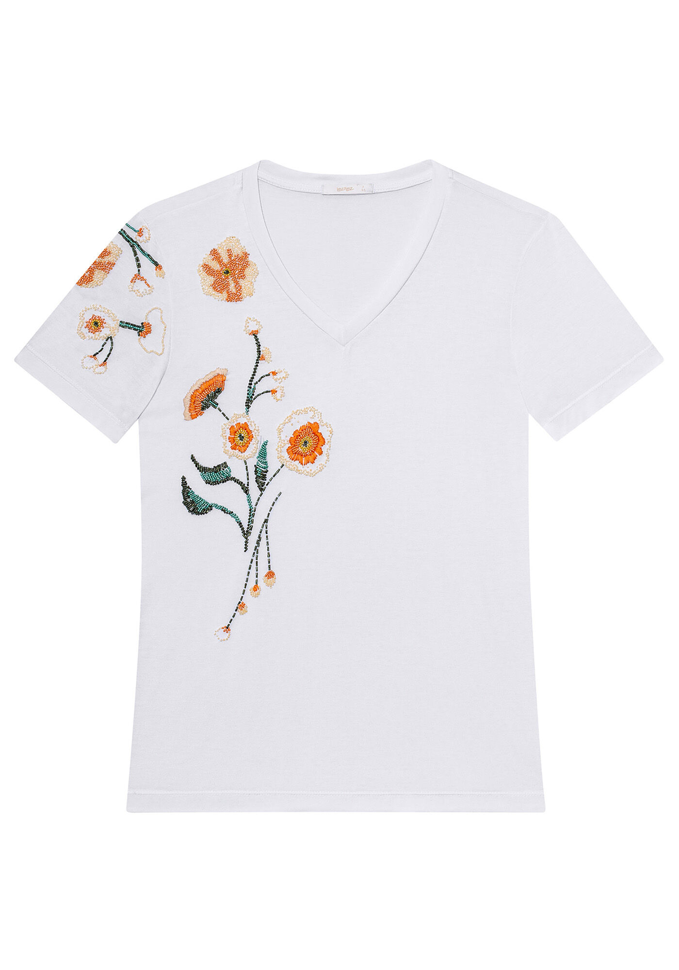 Blusa Decote V com Bordado, , large.