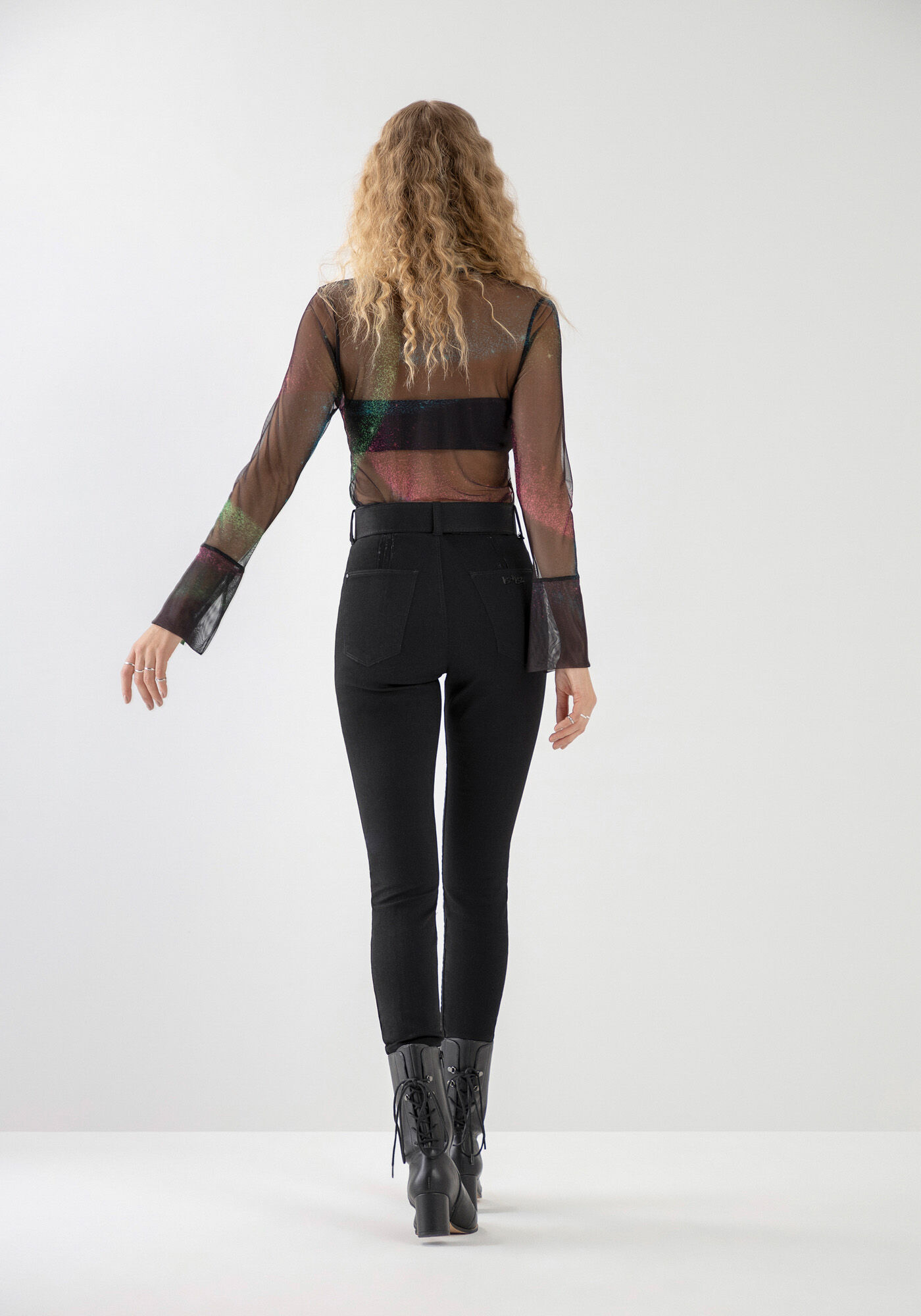 Blusa Manga Longa em Tule com Top, , large.