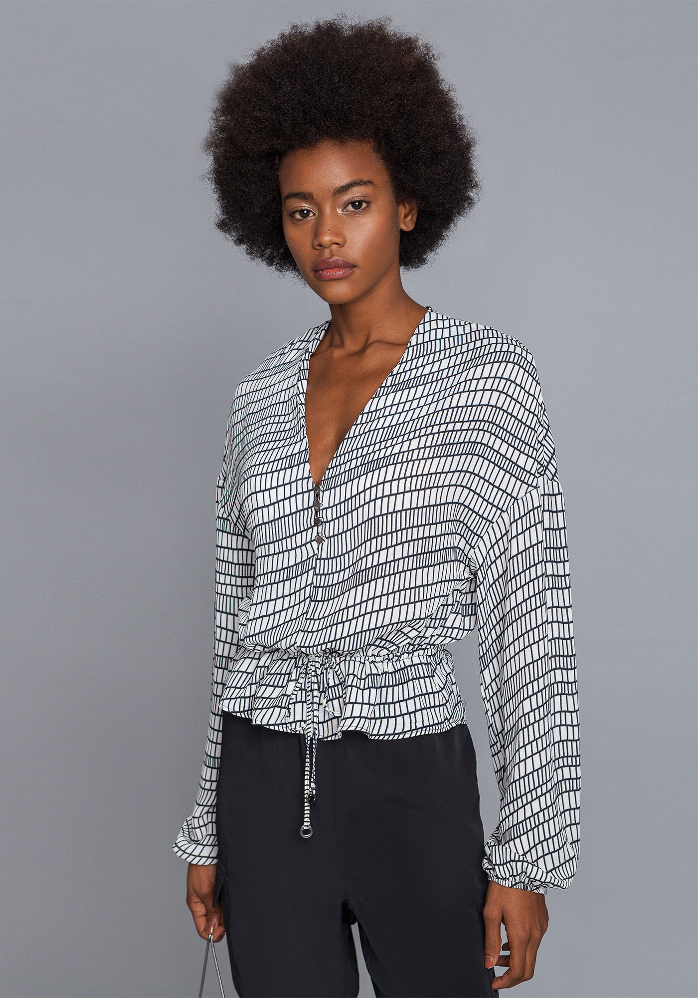 Blusa Manga Longa Amarra&ccedil;&atilde;o, , large.