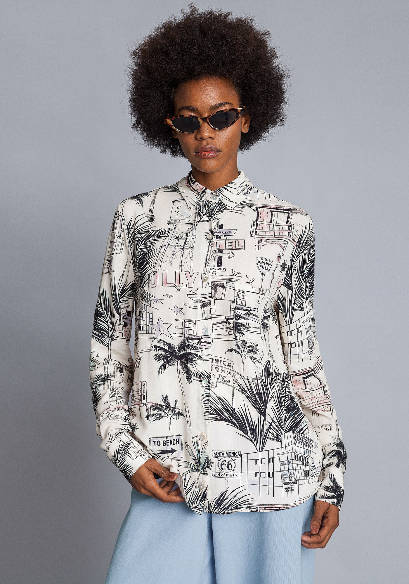 Camisa Manga Longa Estampa, , large.