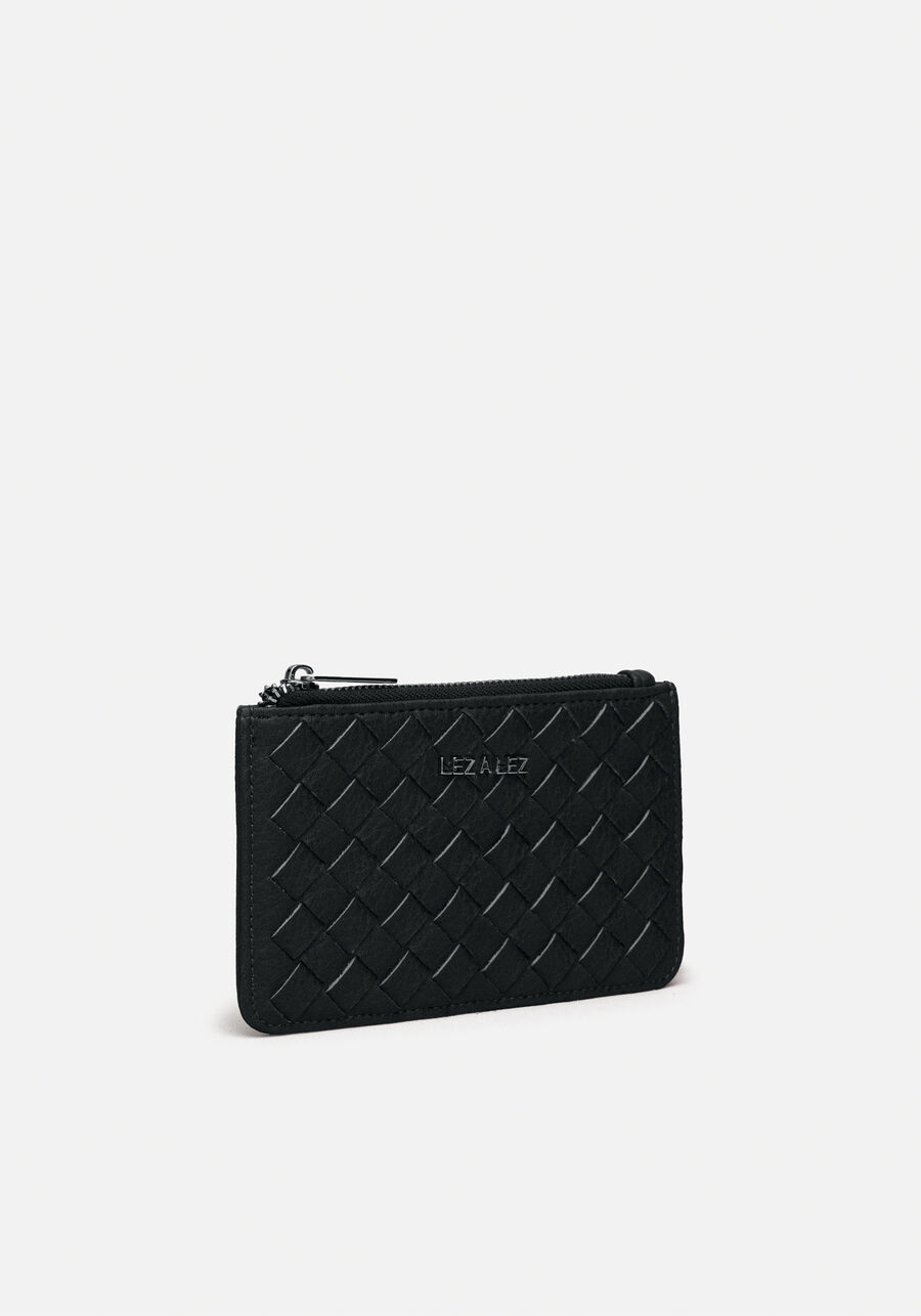 Carteira Pequena Retangular Trançada Com Zíper, . Carteira Pequena Retangular Trançada Com Zíper, , large.