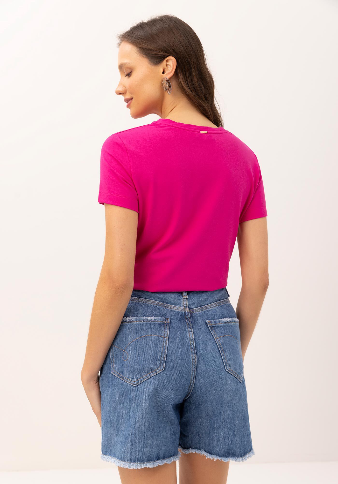 T-shirt Malha Power com Efeito Brilho, , large.