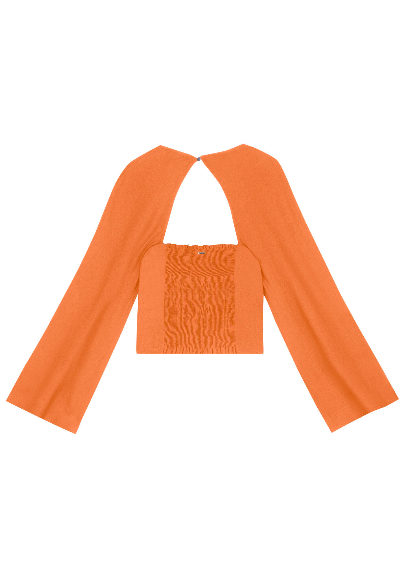 Blusa Manga Longa Flare com Decote Quadrado, , large.