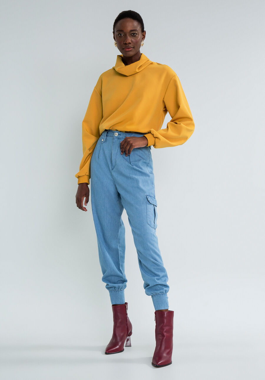 Calça Cargo Cropped, . Calça Cargo Cropped, , large.