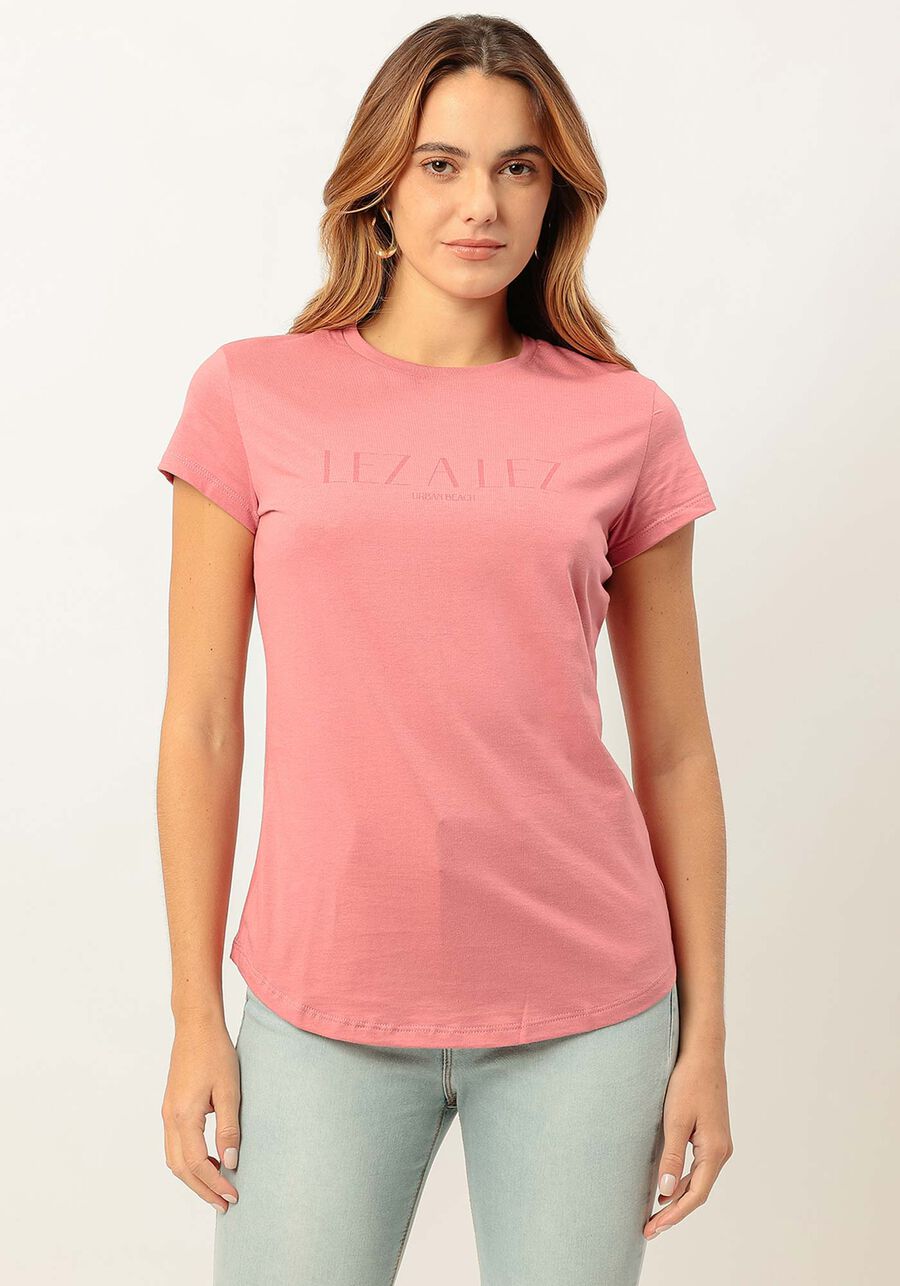 T-shirt em Malha com Estampa Lez a Lez, . T-shirt em Malha com Estampa Lez a Lez, , large.