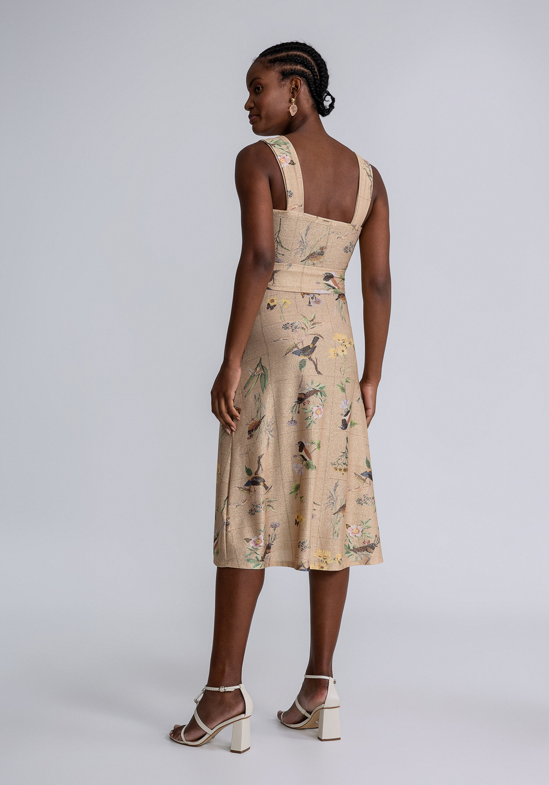 Vestido Midi Decote Reto Faixa, . Vestido Midi Decote Reto Faixa, , large.