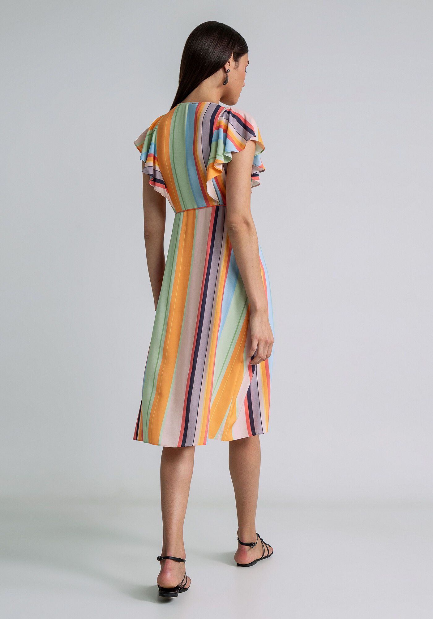 Vestido Midi Transpassado Estampado, , large.