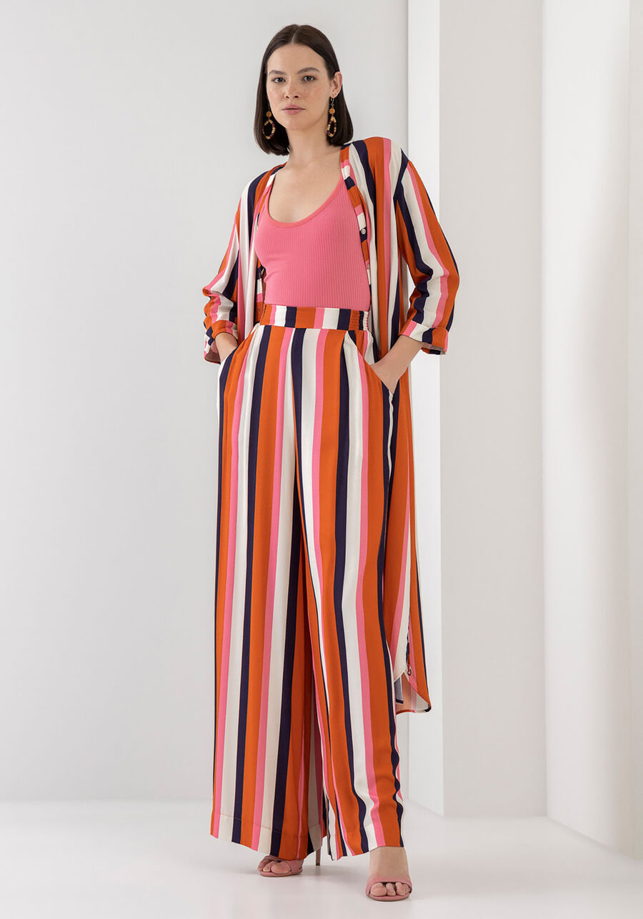 Calça Pantalona em Viscose com Bolsos, MOEMA. Calça Pantalona em Viscose com Bolsos, MOEMA, large.