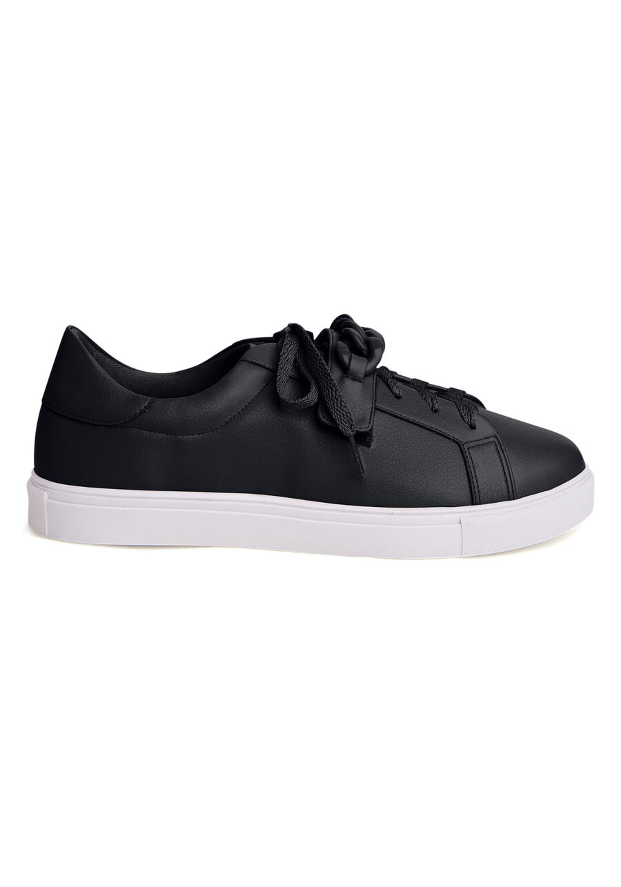 Tênis Flatform com Cadarço e Detalhe Corrente, . Tênis Flatform com Cadarço e Detalhe Corrente, , large.
