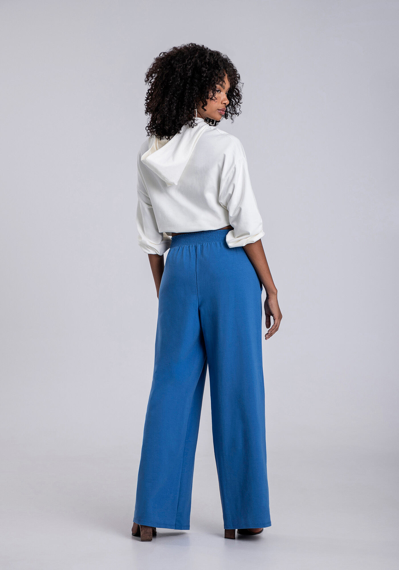 Cal&ccedil;a Reta Molecotton Cintura M&eacute;dia, AZUL TINKER, large.