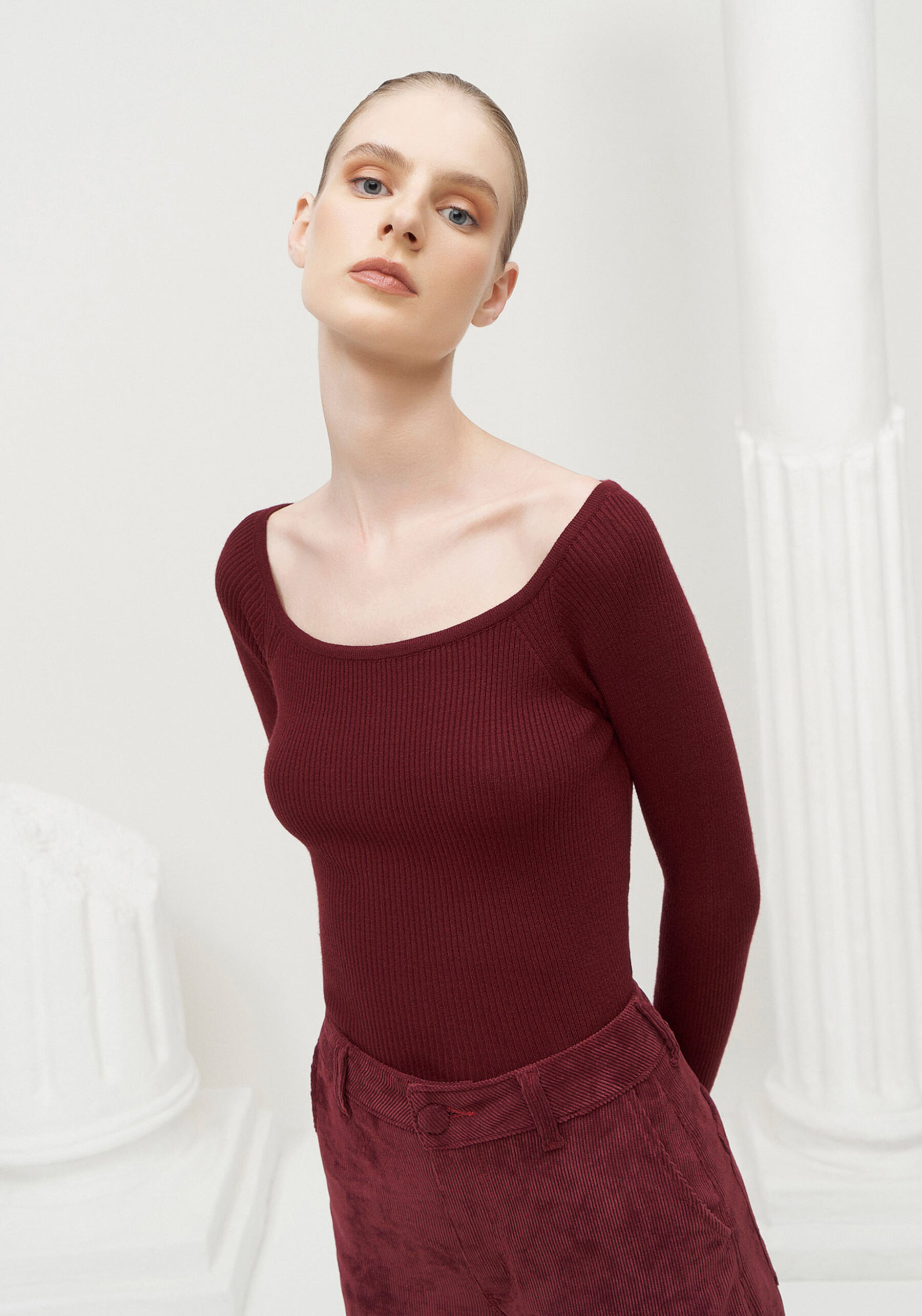 Blusa Manga Longa em Tricô Ombro a Ombro, . Blusa Manga Longa em Tricô Ombro a Ombro, , large.