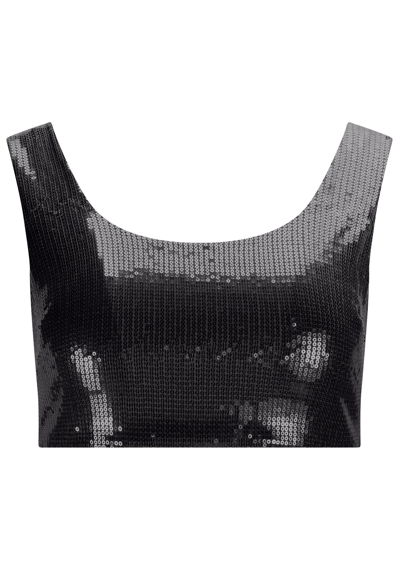 Blusa Top em Paet&ecirc;s com Decote Quadrado, , large.