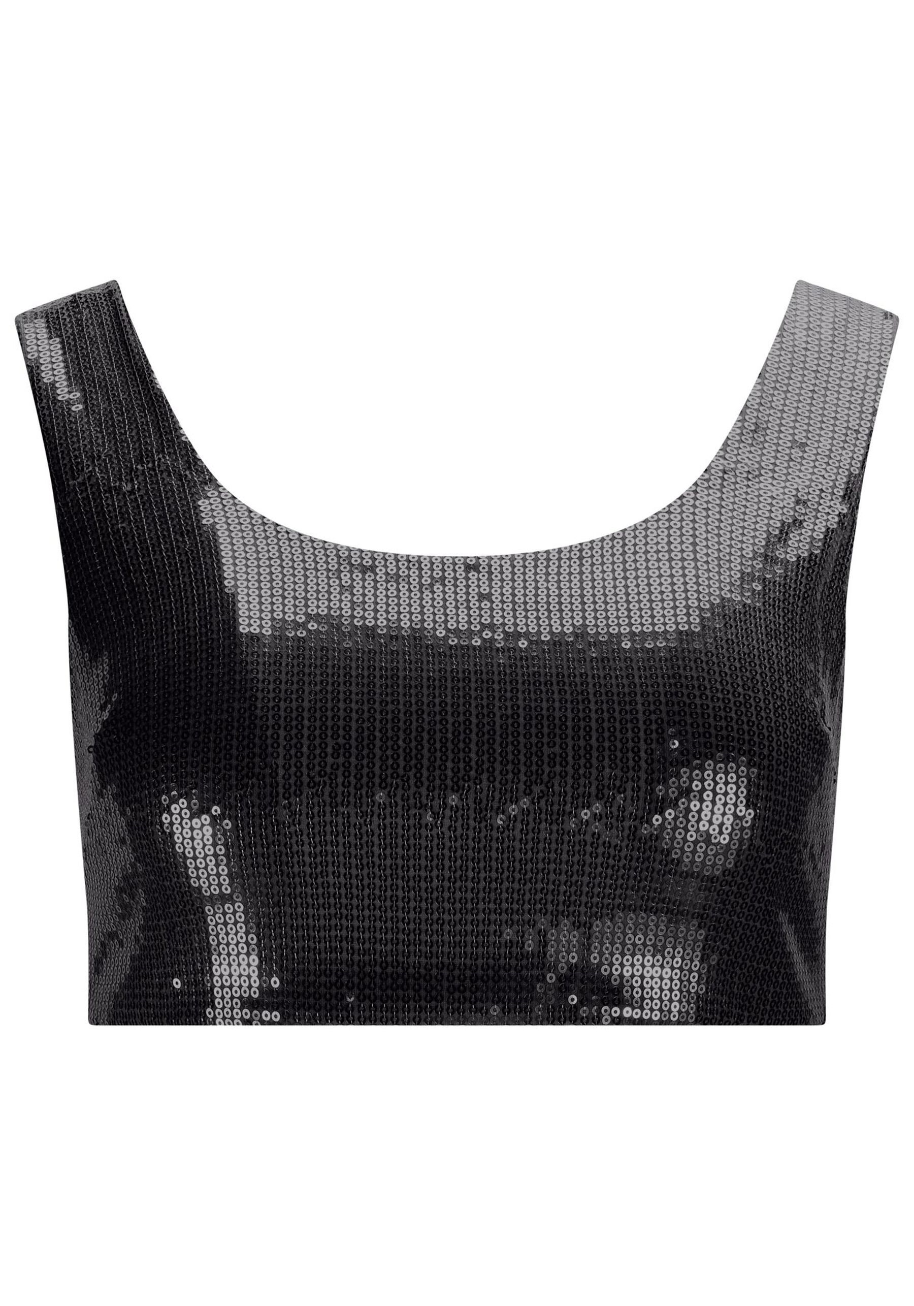 Blusa Top em Paetês com Decote Quadrado, . Blusa Top em Paetês com Decote Quadrado, , large.