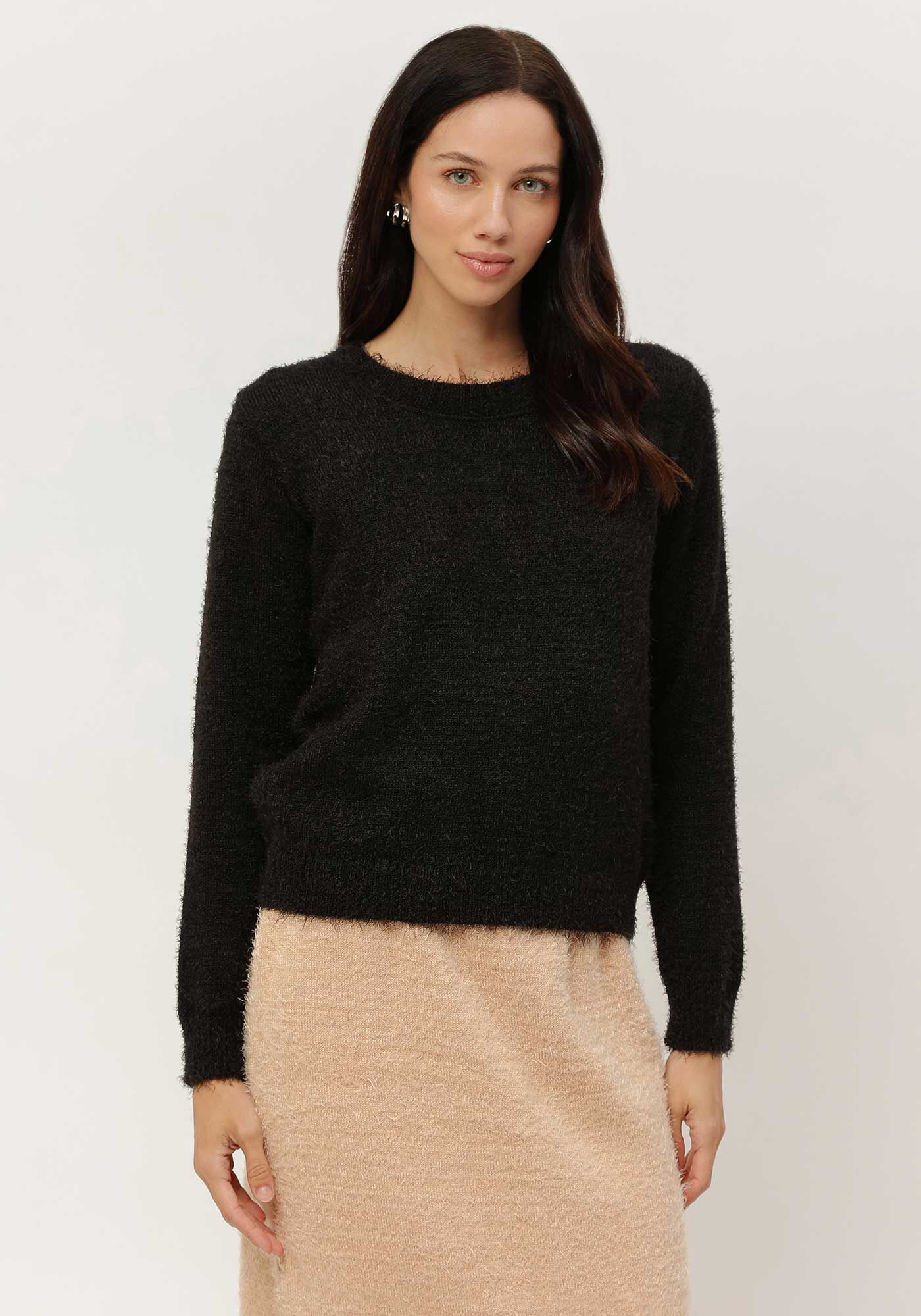 Blus&atilde;o Manga Longa em Tric&ocirc; Peluciado, , large.