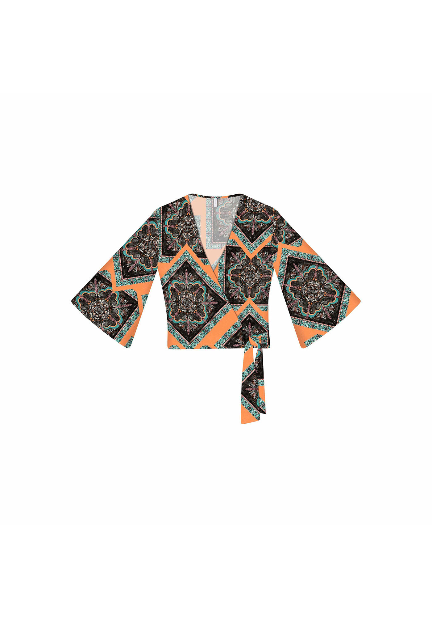 Blusa Envelope Estampa, , large.