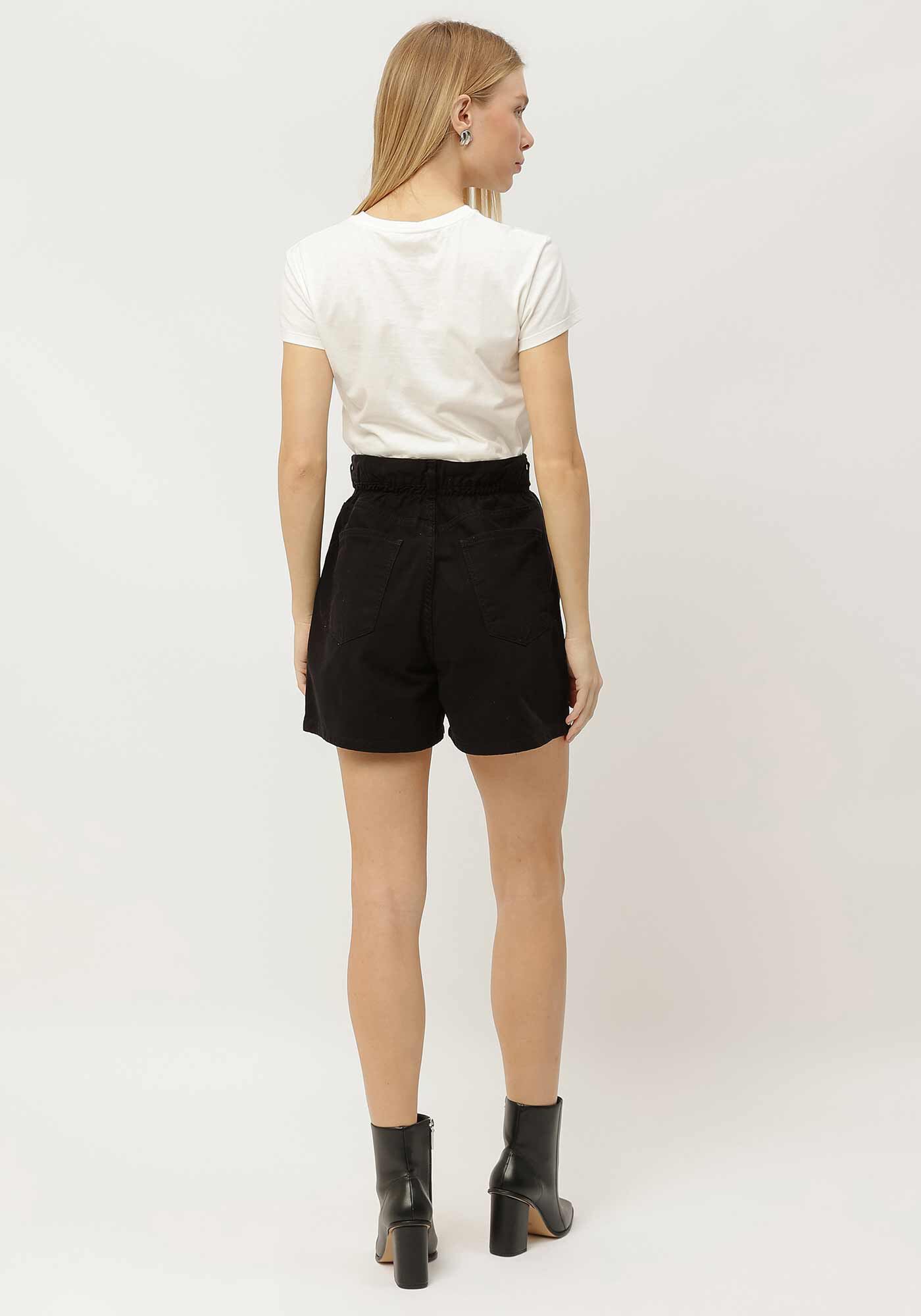 Shorts Sarja Mom com C&oacute;s Clochard, , large.