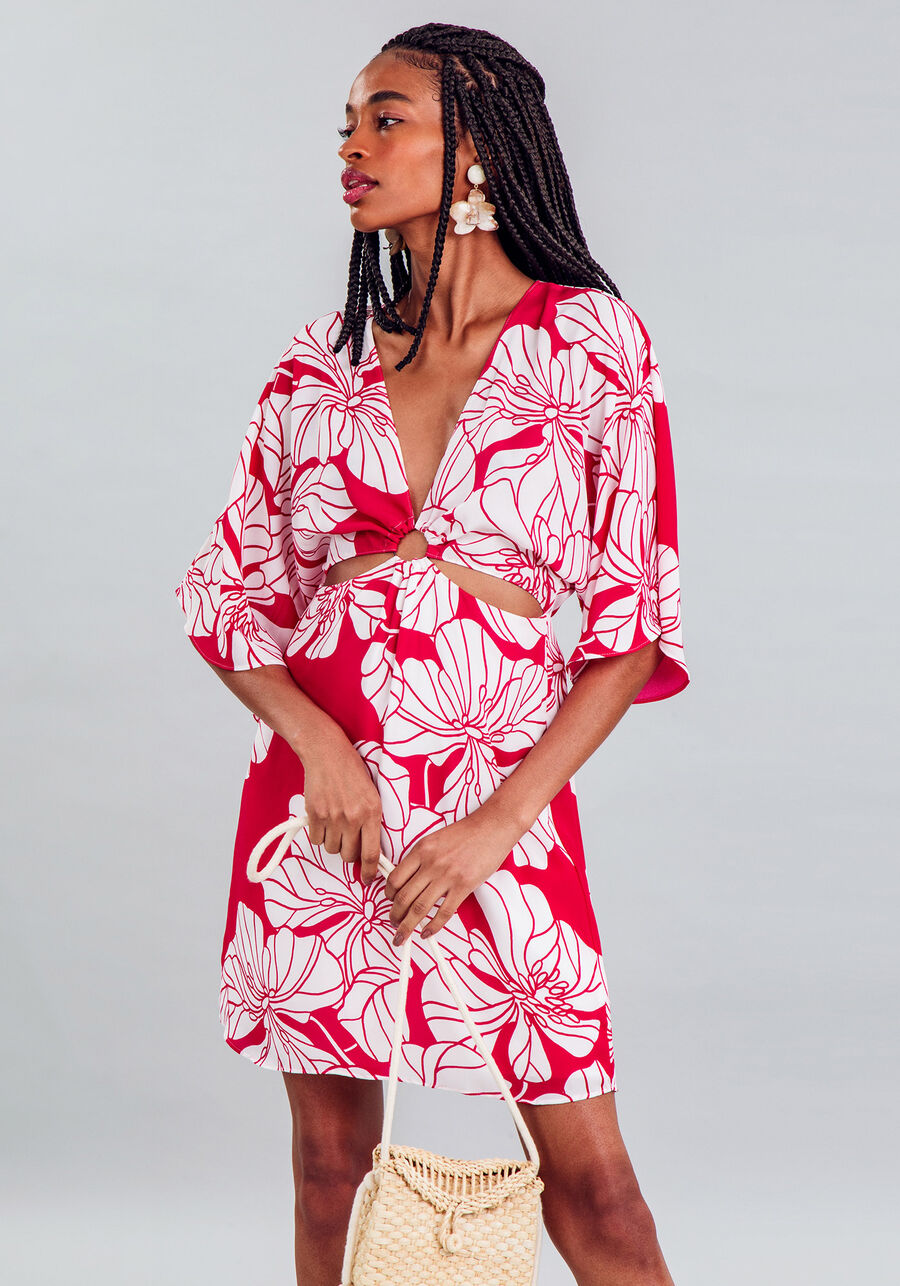 Vestido Tecido Crepe Chiffon Curto, . Vestido Tecido Crepe Chiffon Curto, , large.