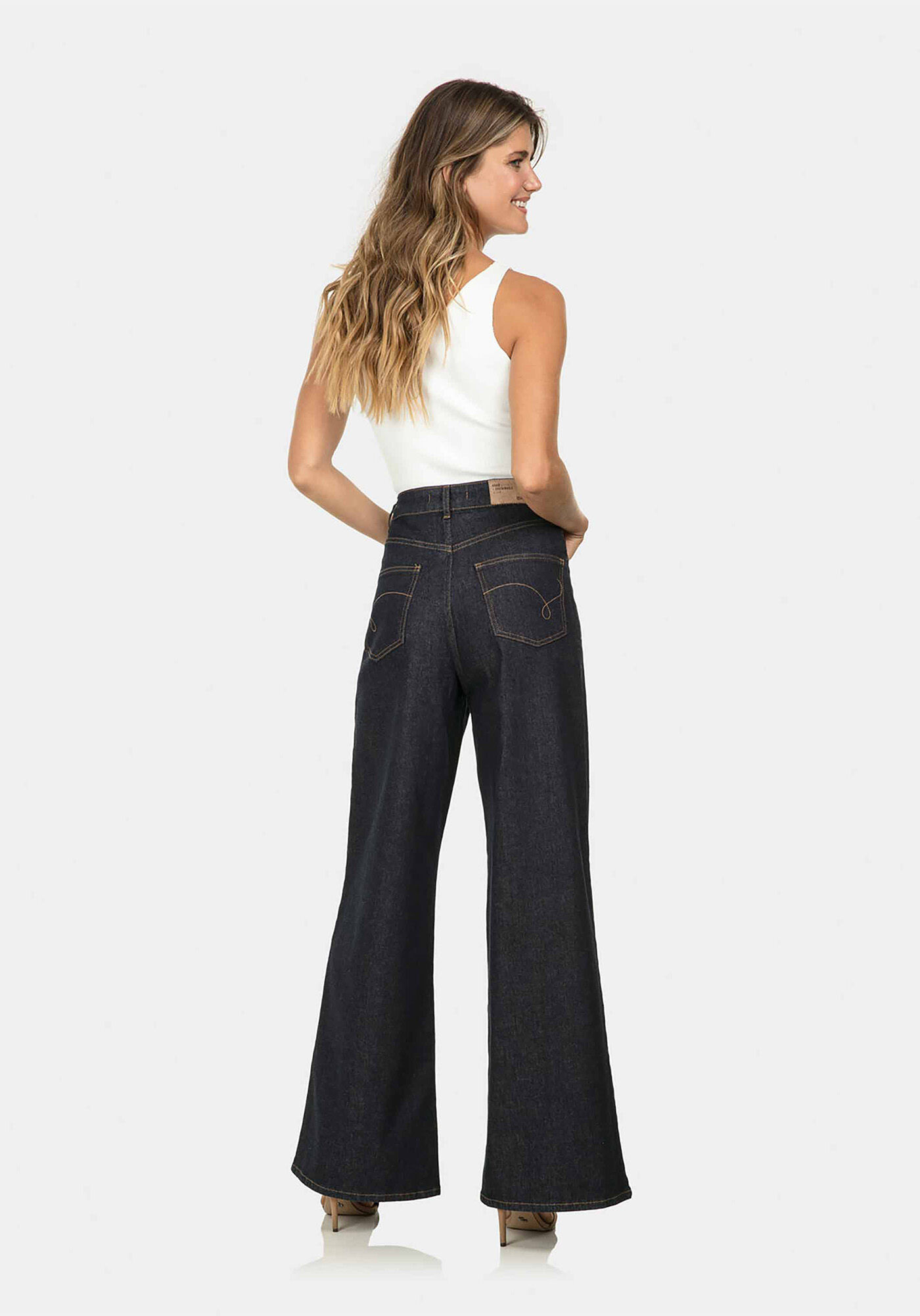 Cal&ccedil;a Wide Leg Cintura Alta, , large.