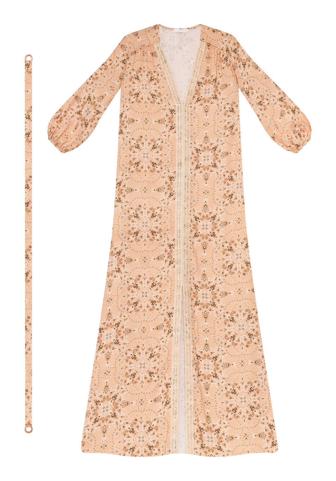 Vestido Longo com Cinto, , large.