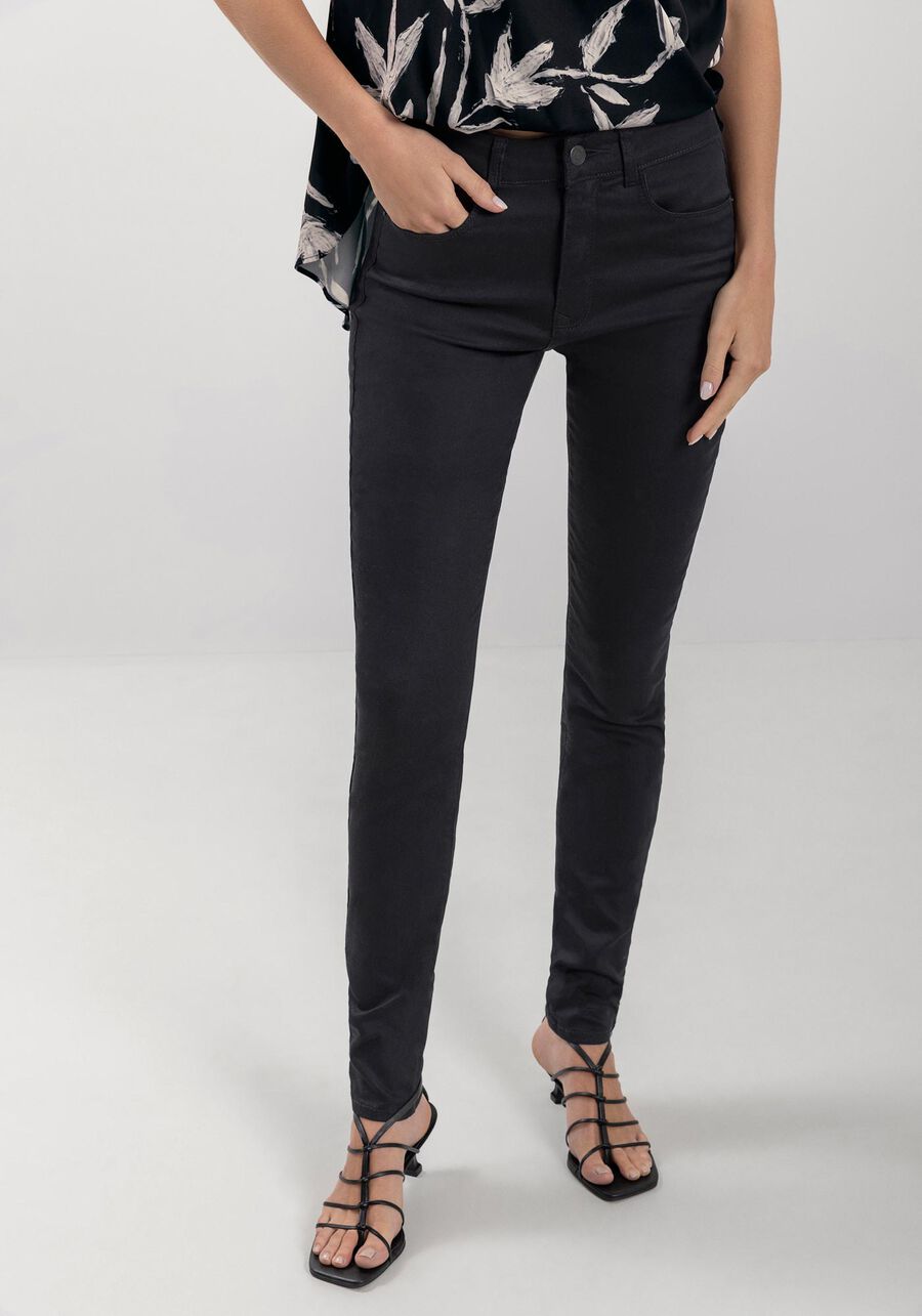 Calça Jeans Skinny Com Cintura Alta Essential, . Calça Jeans Skinny Com Cintura Alta Essential, , large.