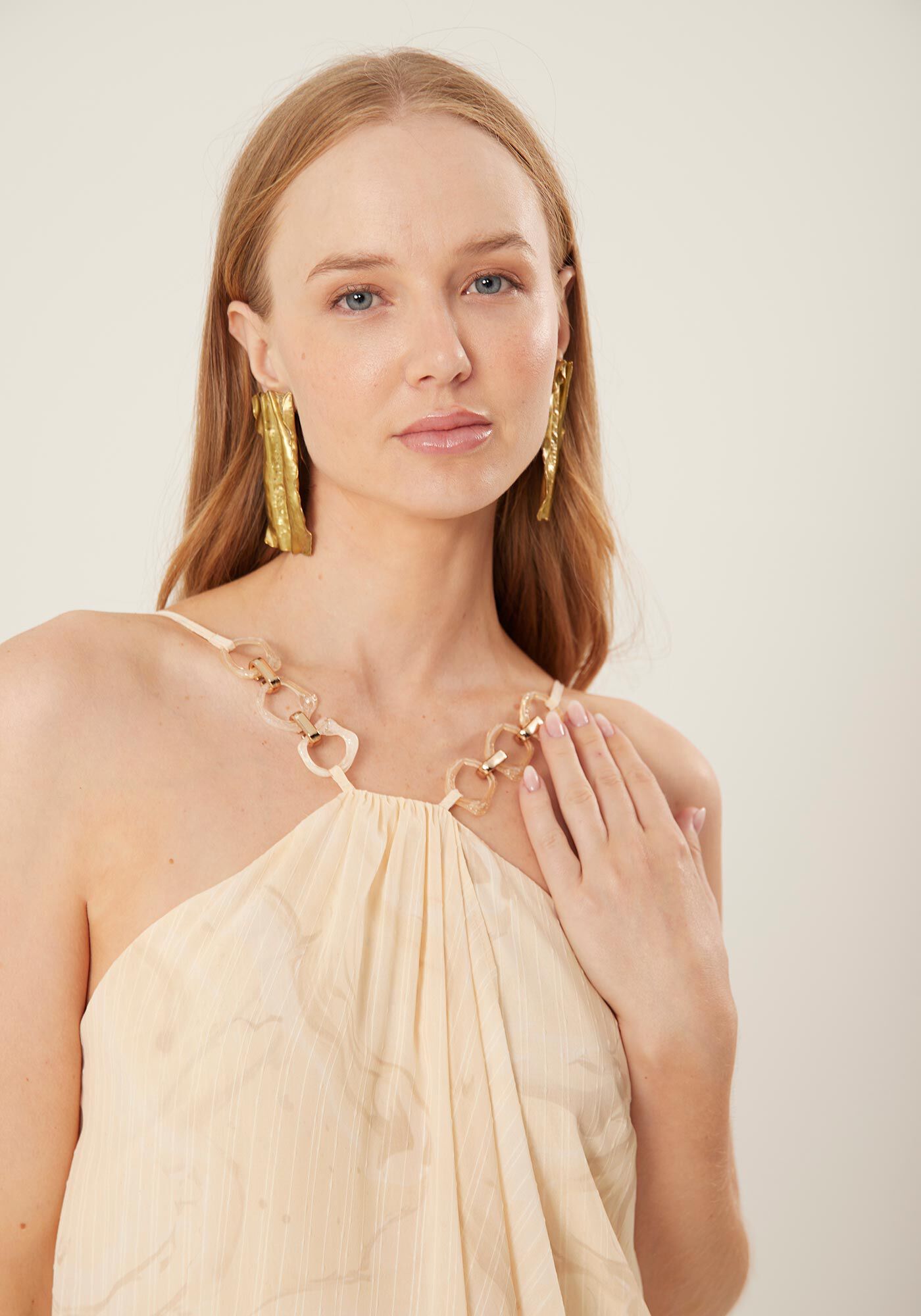 Vestido Longo Estampado com Detalhe Al&ccedil;as, , large.