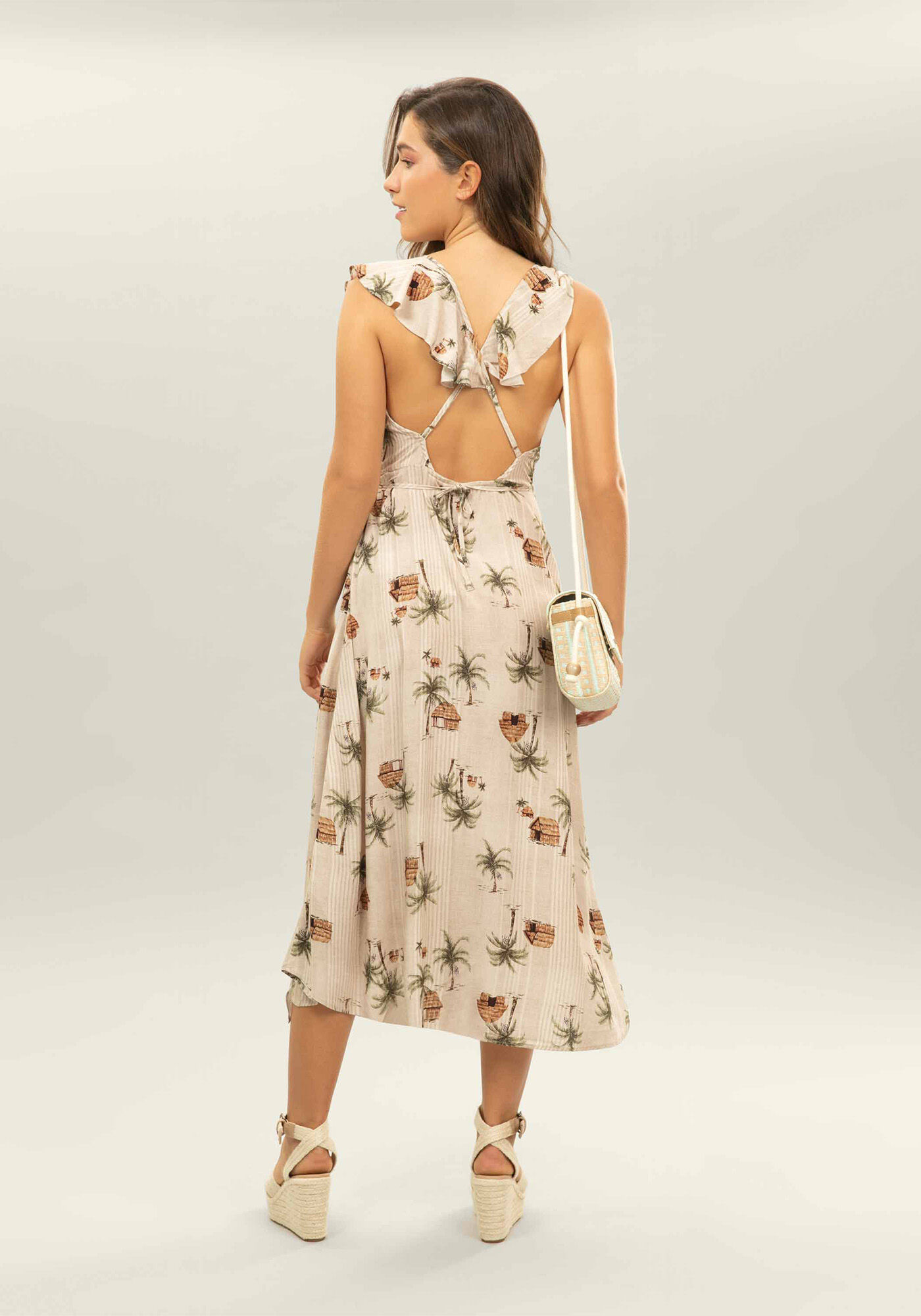 Vestido M&iacute;di Transpassado, , large.