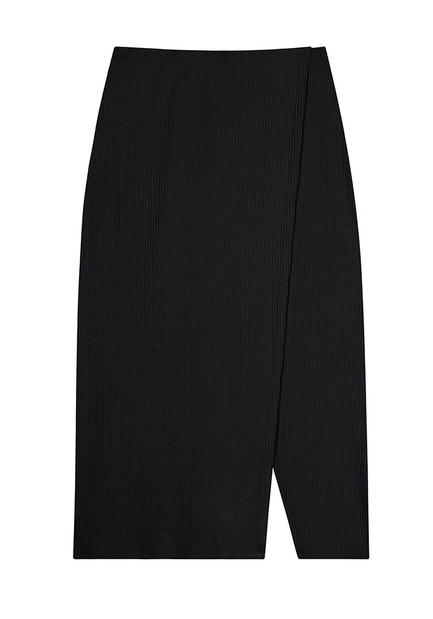 Saia Midi Canelada com Fenda Transpassada | Lez a Lez