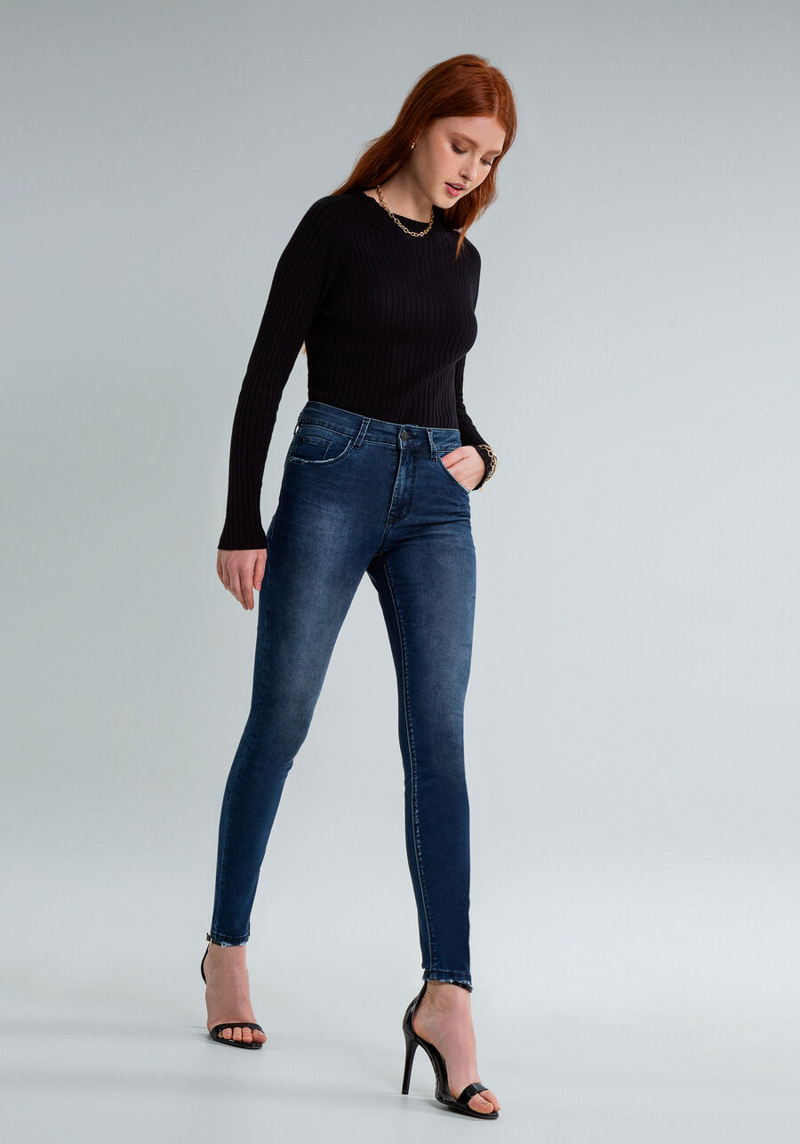 Calça Jeans Skinny Cropped Bali Every Day, JEANS. Calça Jeans Skinny Cropped Bali Every Day, JEANS, large.