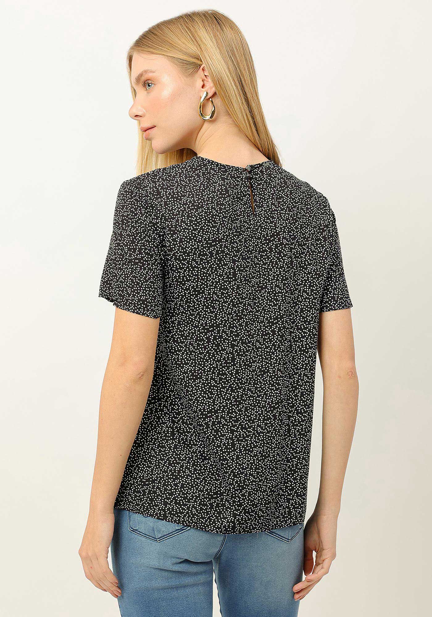 Blusa Manga Curta Estampada, , large.