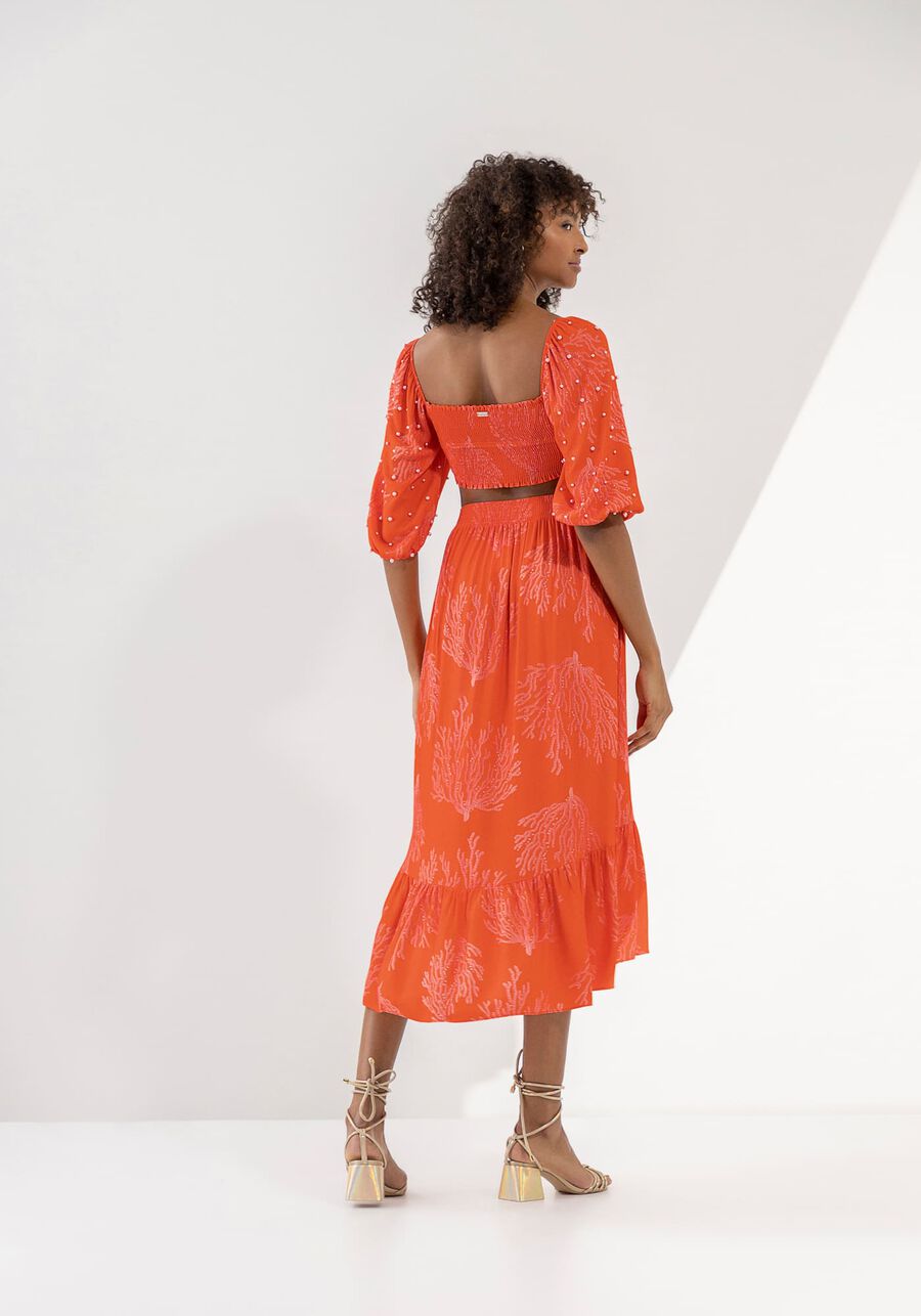 Saia Midi Mullet em Viscose com Babado, . Saia Midi Mullet em Viscose com Babado, , large.