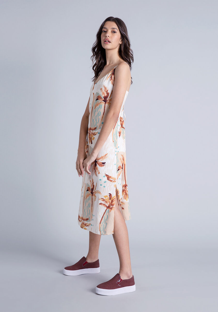 Vestido com Alças Mídi Estampa, . Vestido com Alças Mídi Estampa, , large.