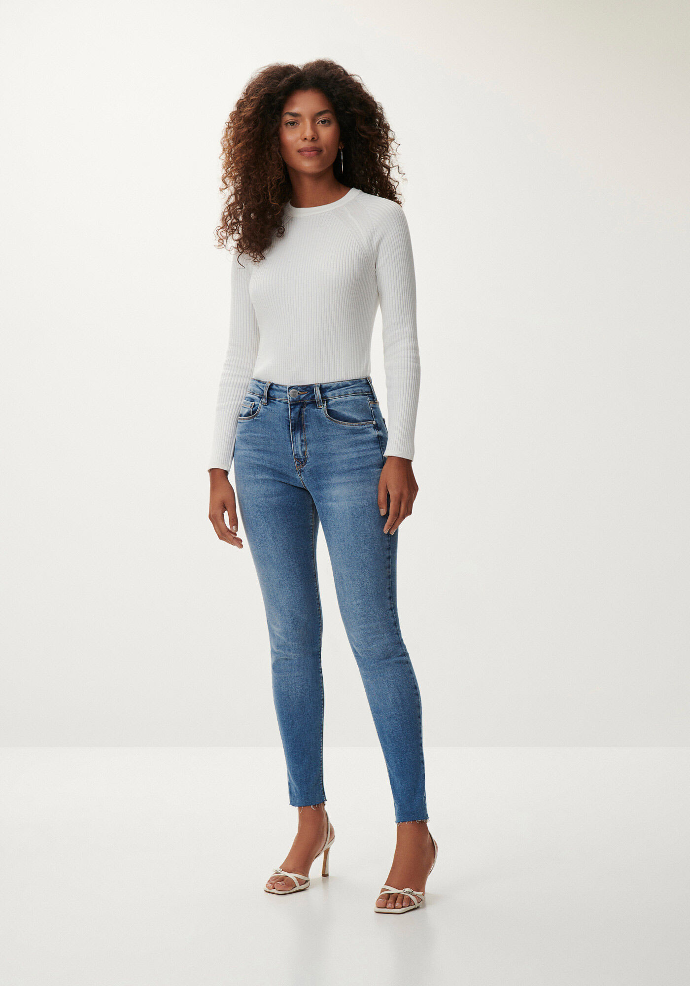 Cal a Jeans Skinny Cintura Alta Cropped Every Day Lez a Lez