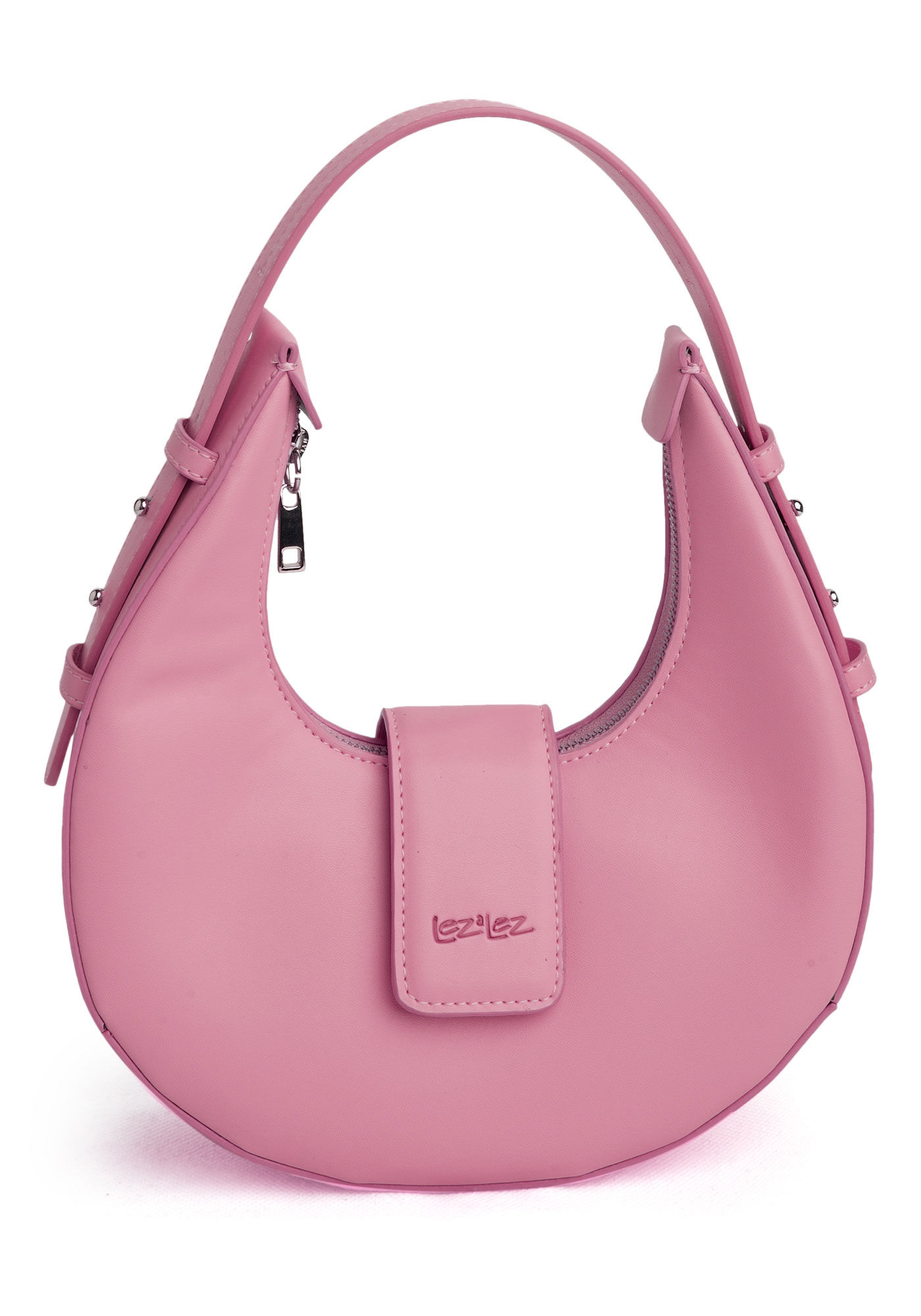 Bolsa M&eacute;dia Hobo com Al&ccedil;a Curta, ROSA FABULOUS, large.