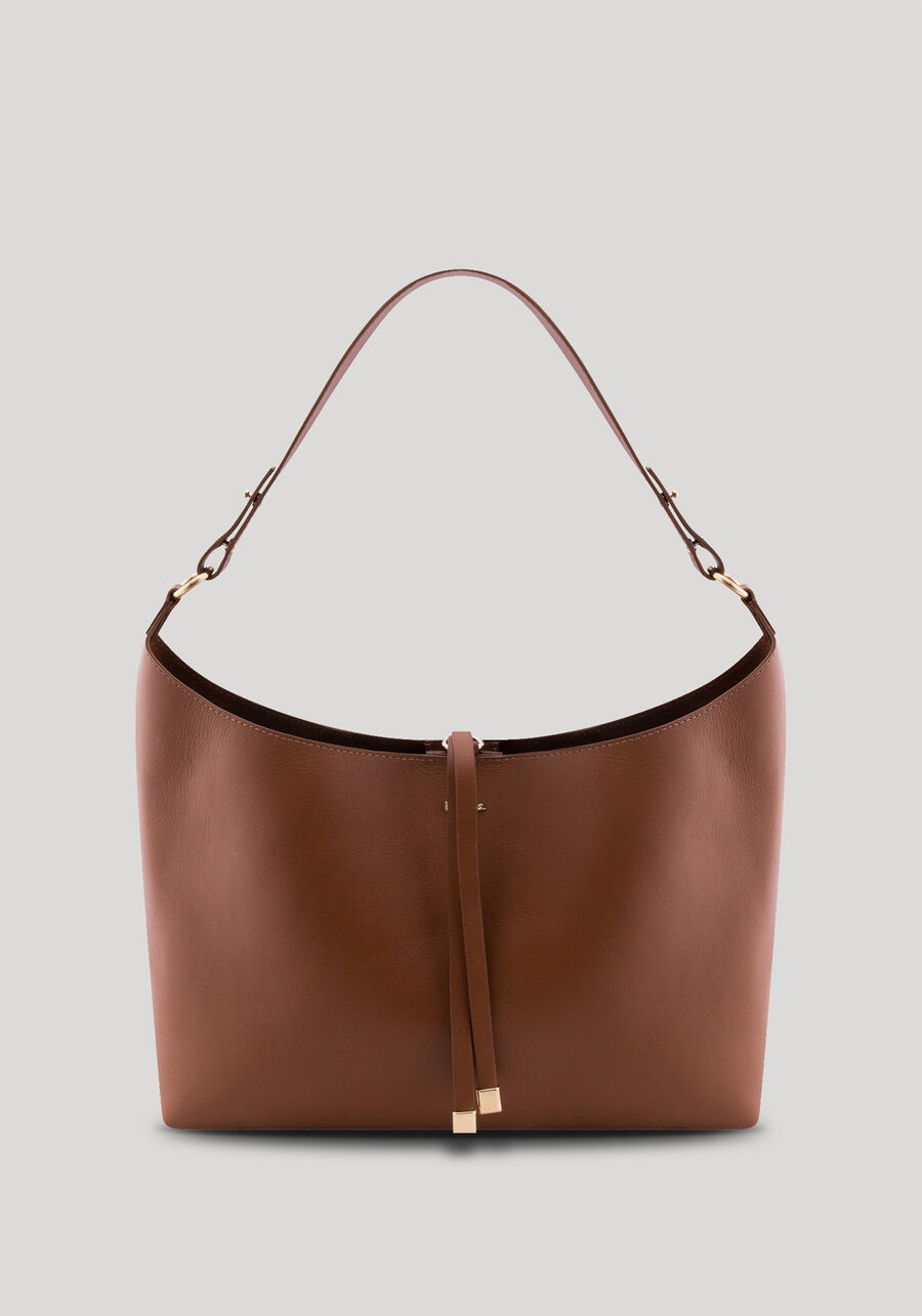 Bolsa Grande em Couro com Alça Média, . Bolsa Grande em Couro com Alça Média, , large.