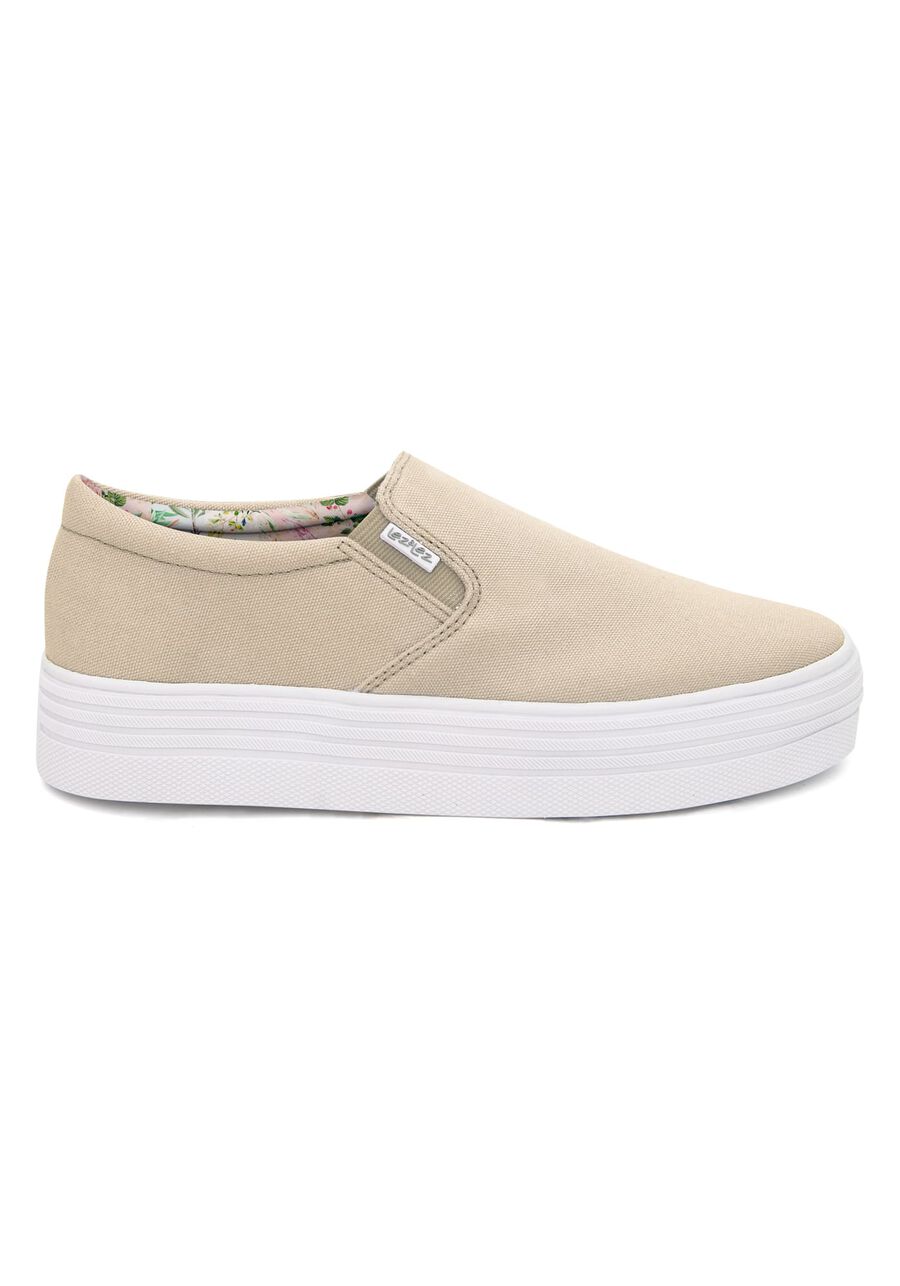 Tênis Slip On Flatform, BEGE GEORGIA. Tênis Slip On Flatform, BEGE GEORGIA, large.