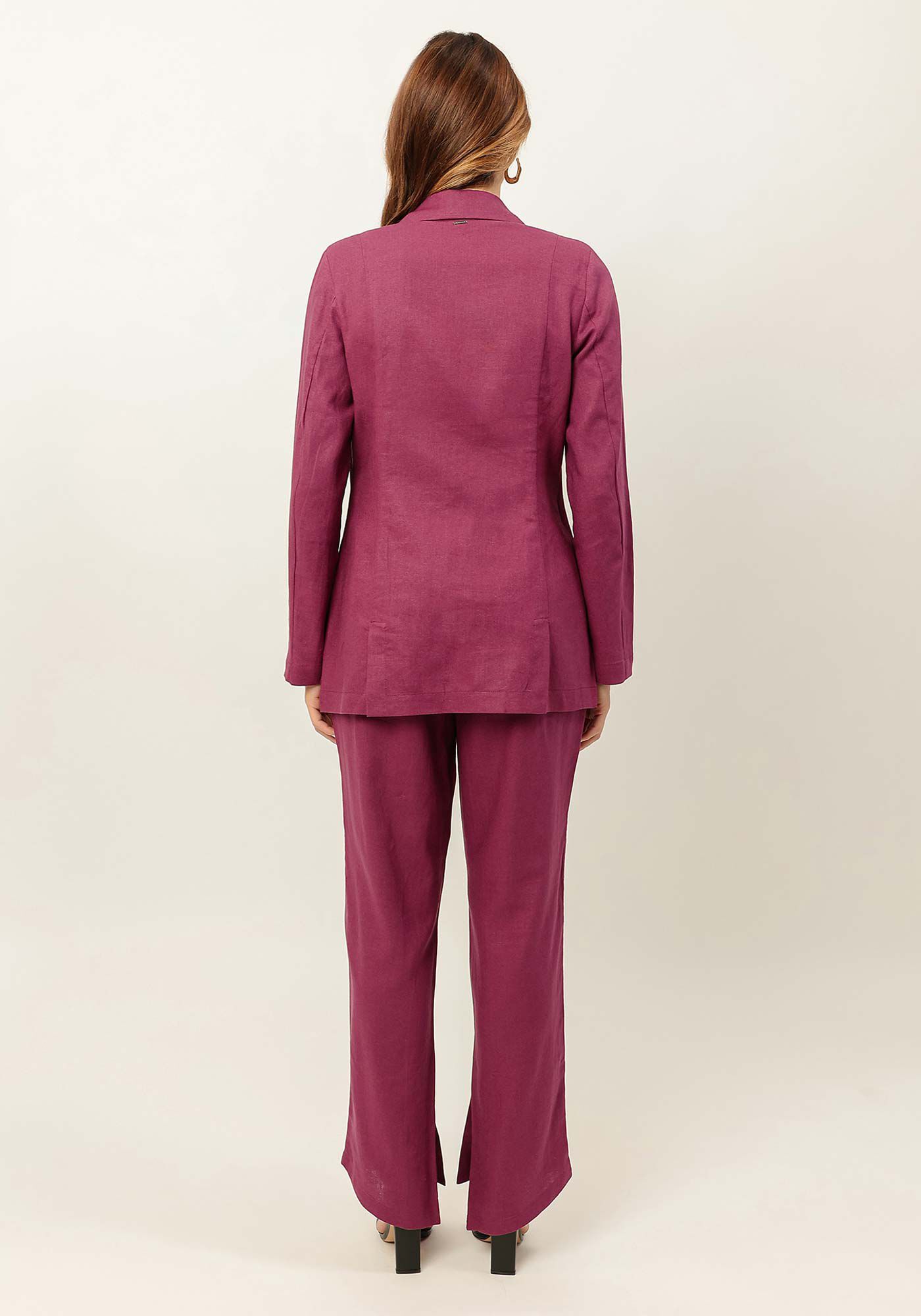 Blazer em Linho com Abotoamento Duplo, , large.