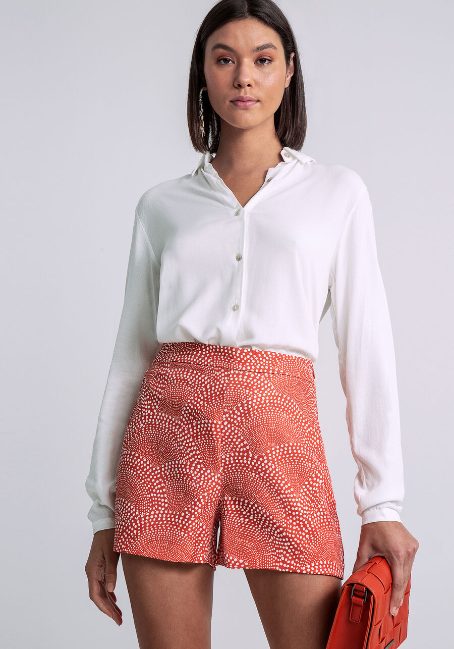 Shorts Cintura Média Estampa, . Shorts Cintura Média Estampa, , large.