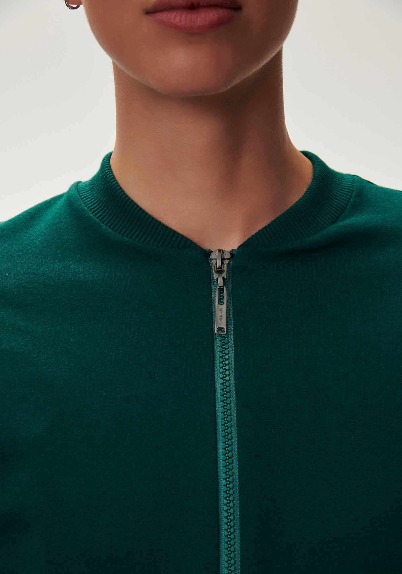 Jaqueta Bomber em Molecotton, VERDE ARABESQUE, large.