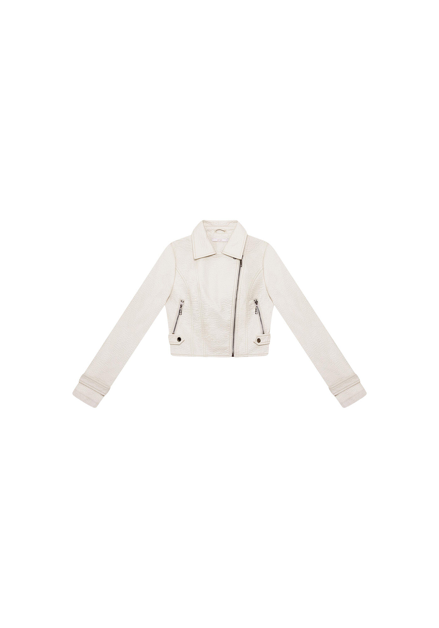 Jaqueta biker branca sales