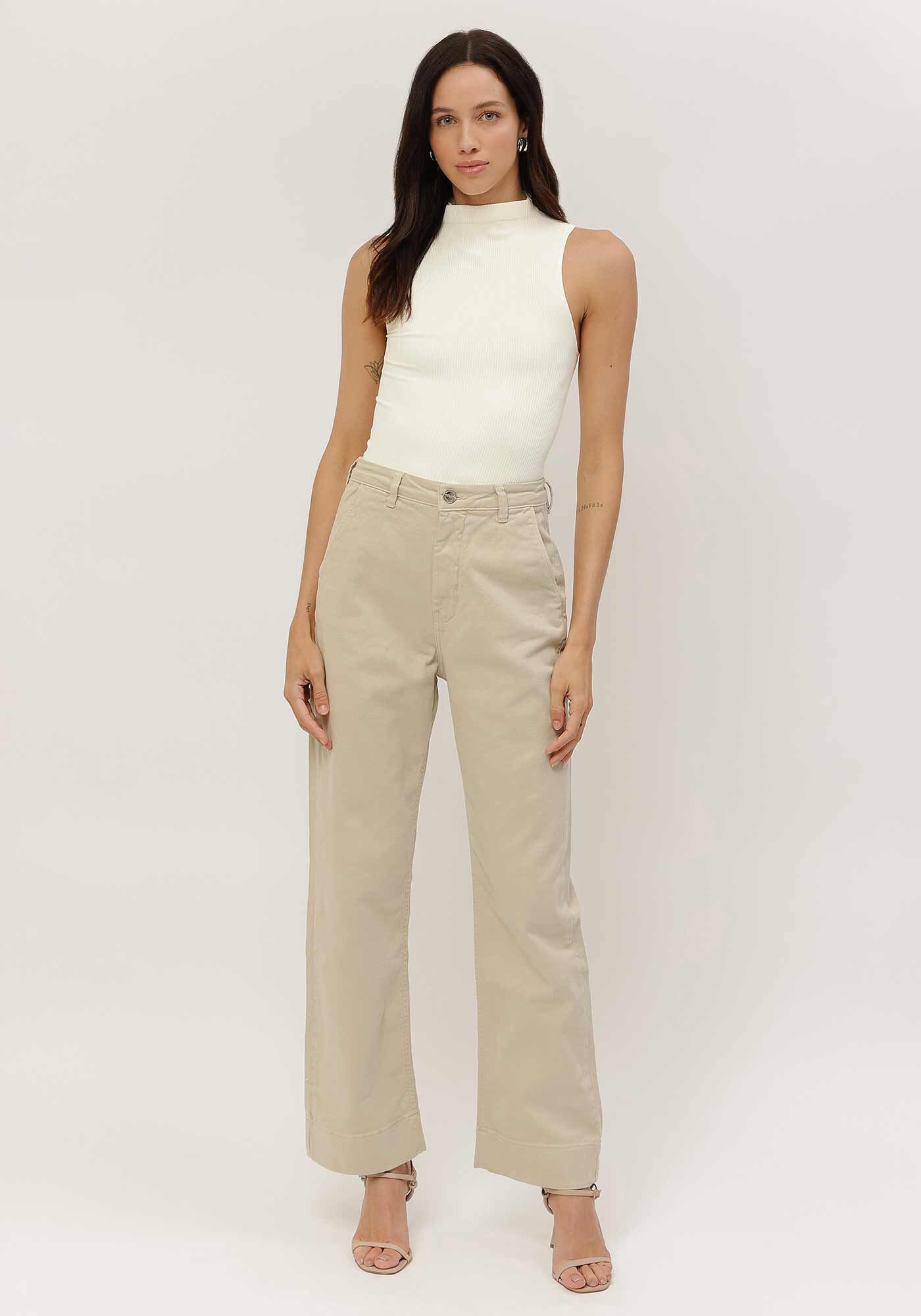 Regata Canelada Basic com Gola Alta, , large.