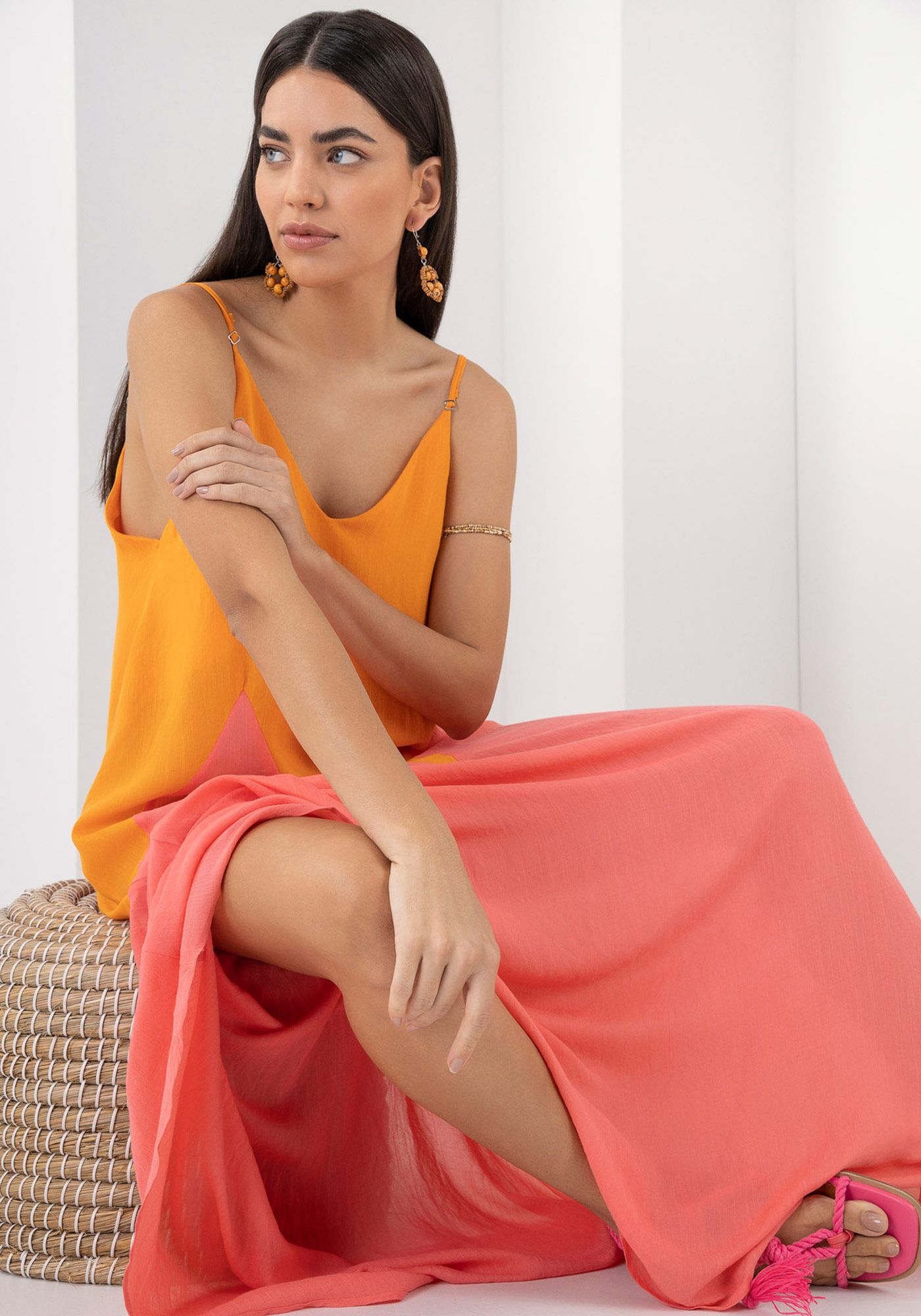 Vestido Longo com Recorte Assim&eacute;trico, , large.