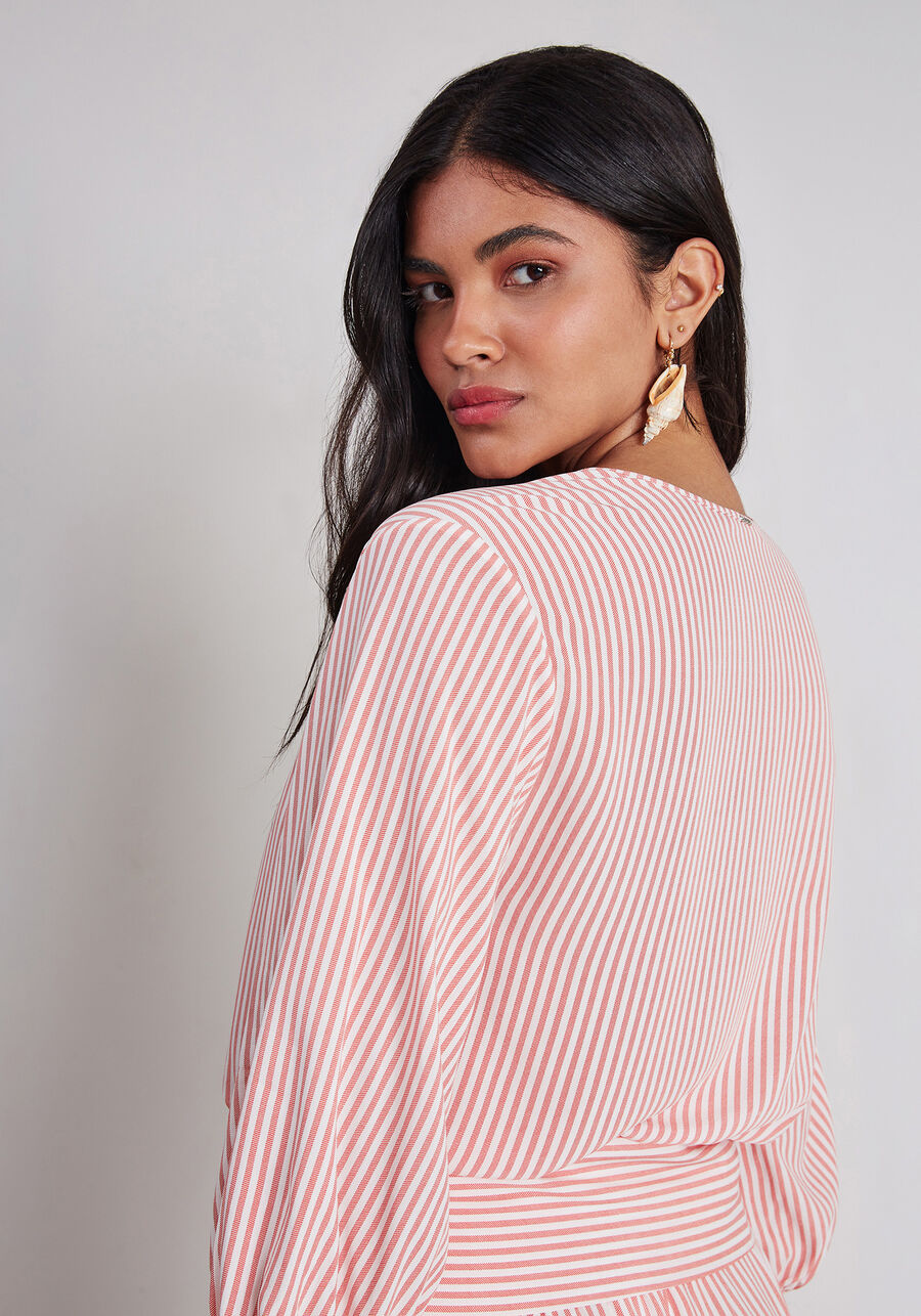 Blusa Manga 3/4 Cinto Estampa, . Blusa Manga 3/4 Cinto Estampa, , large.
