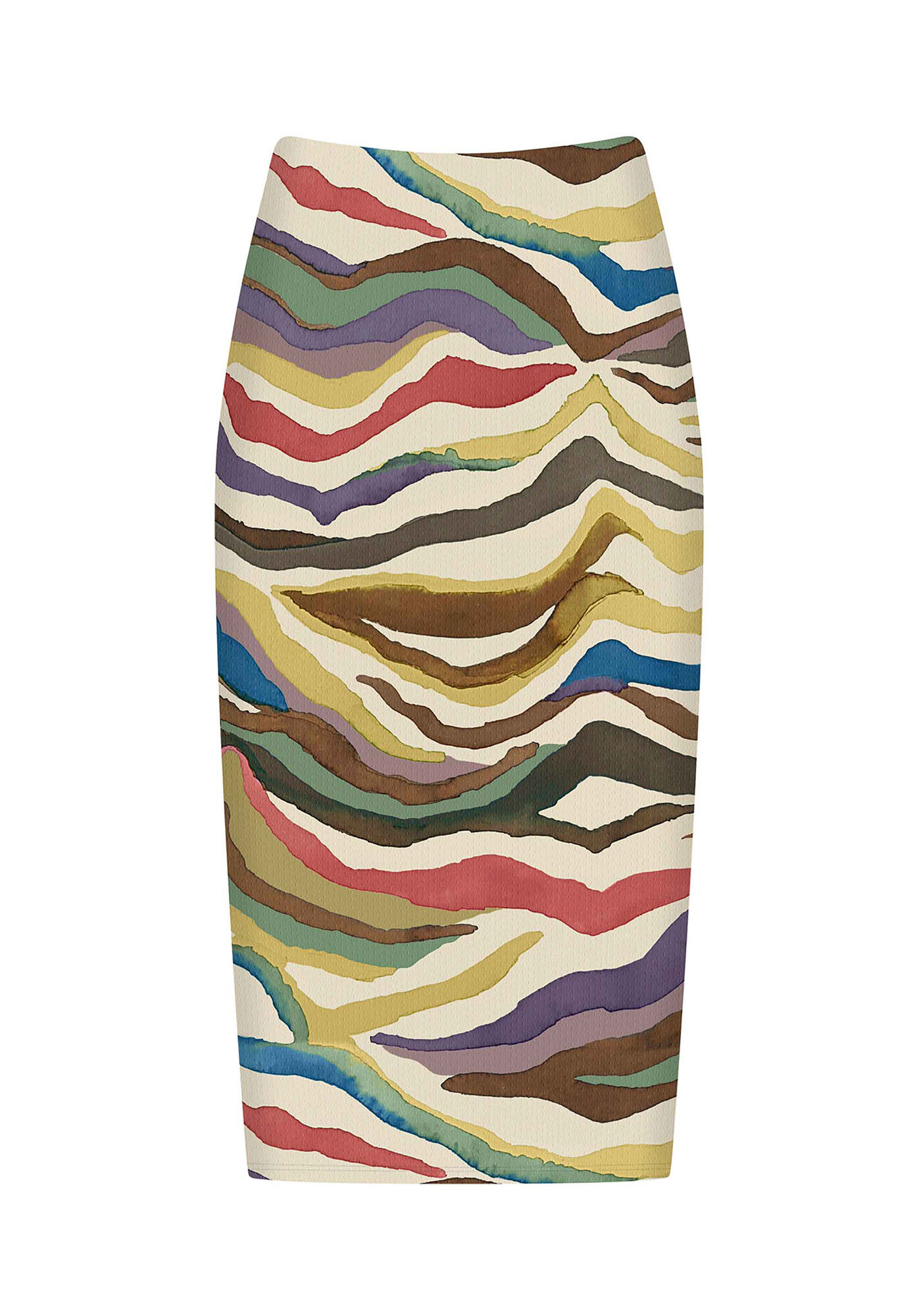 Saia midi em malha canelado, , large.